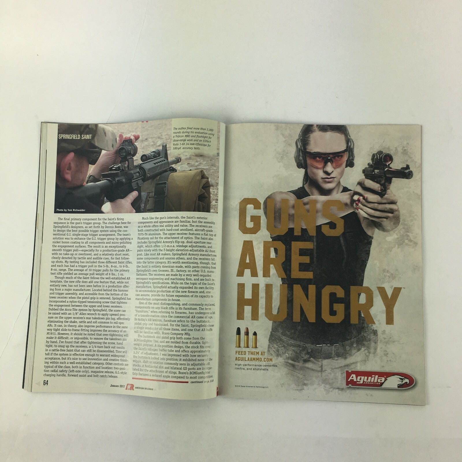 January 2017 American Rifleman Magazine Kimbers Affordable Hunter AR-7