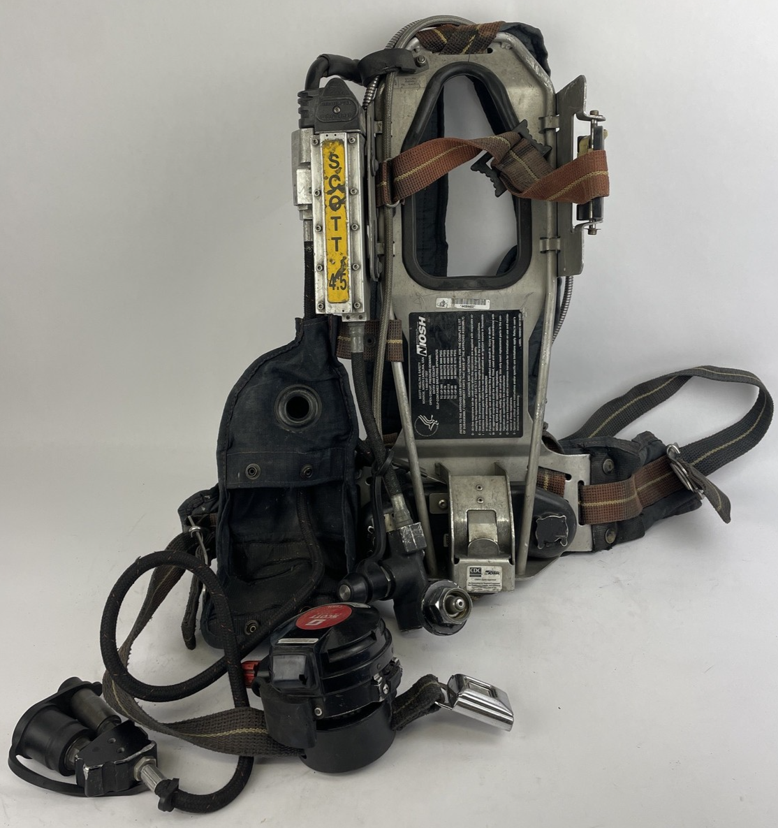 SCOTT SAFETY 4.5 4500 SCBA Air Pack Harness EZ-Flow Air Pak Plus with Sensor c