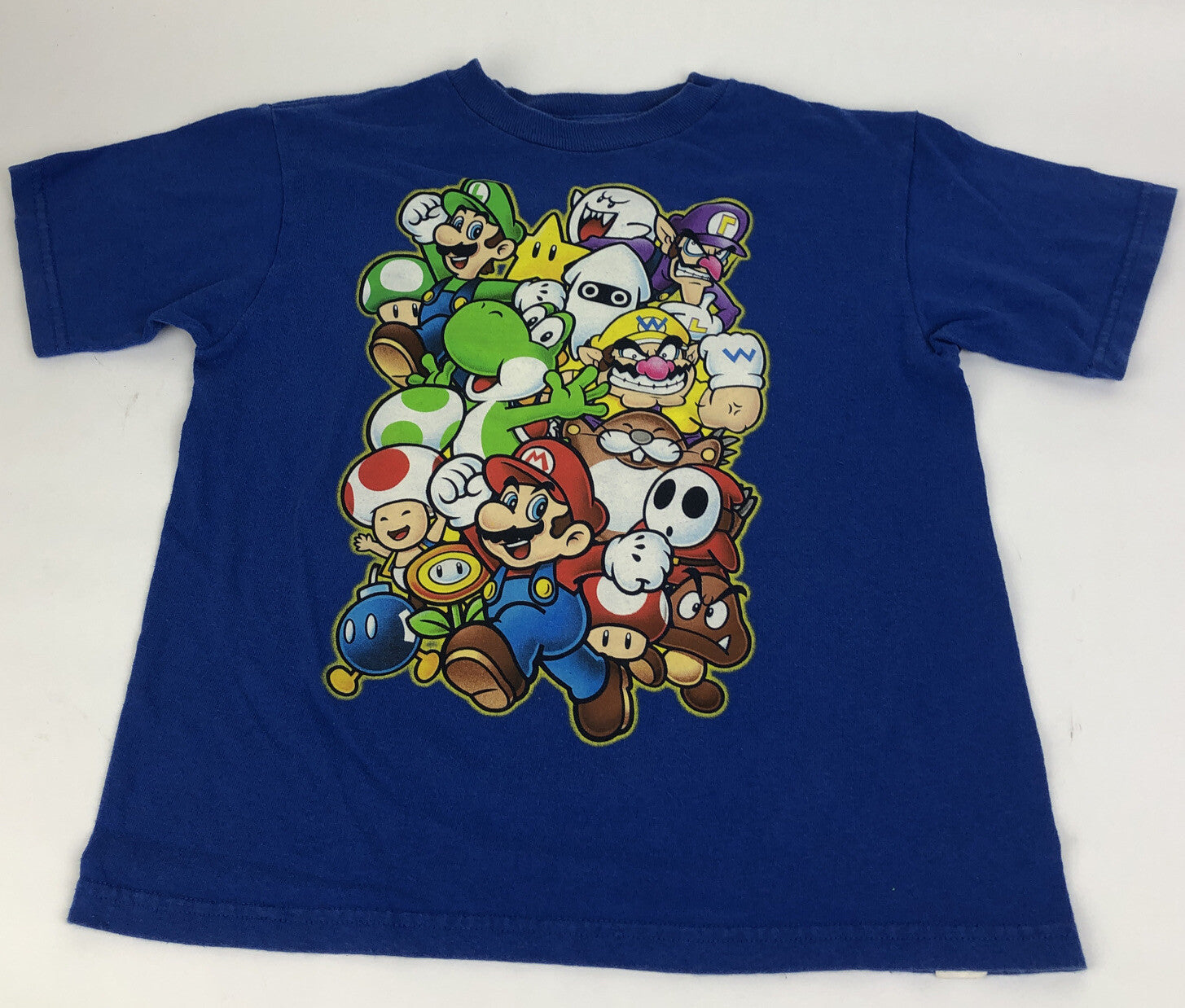 VINTAGE 2014 NINTENDO SUPER MARIO BROS T-SHIRT SIZE YOUTH L(7) LOOK