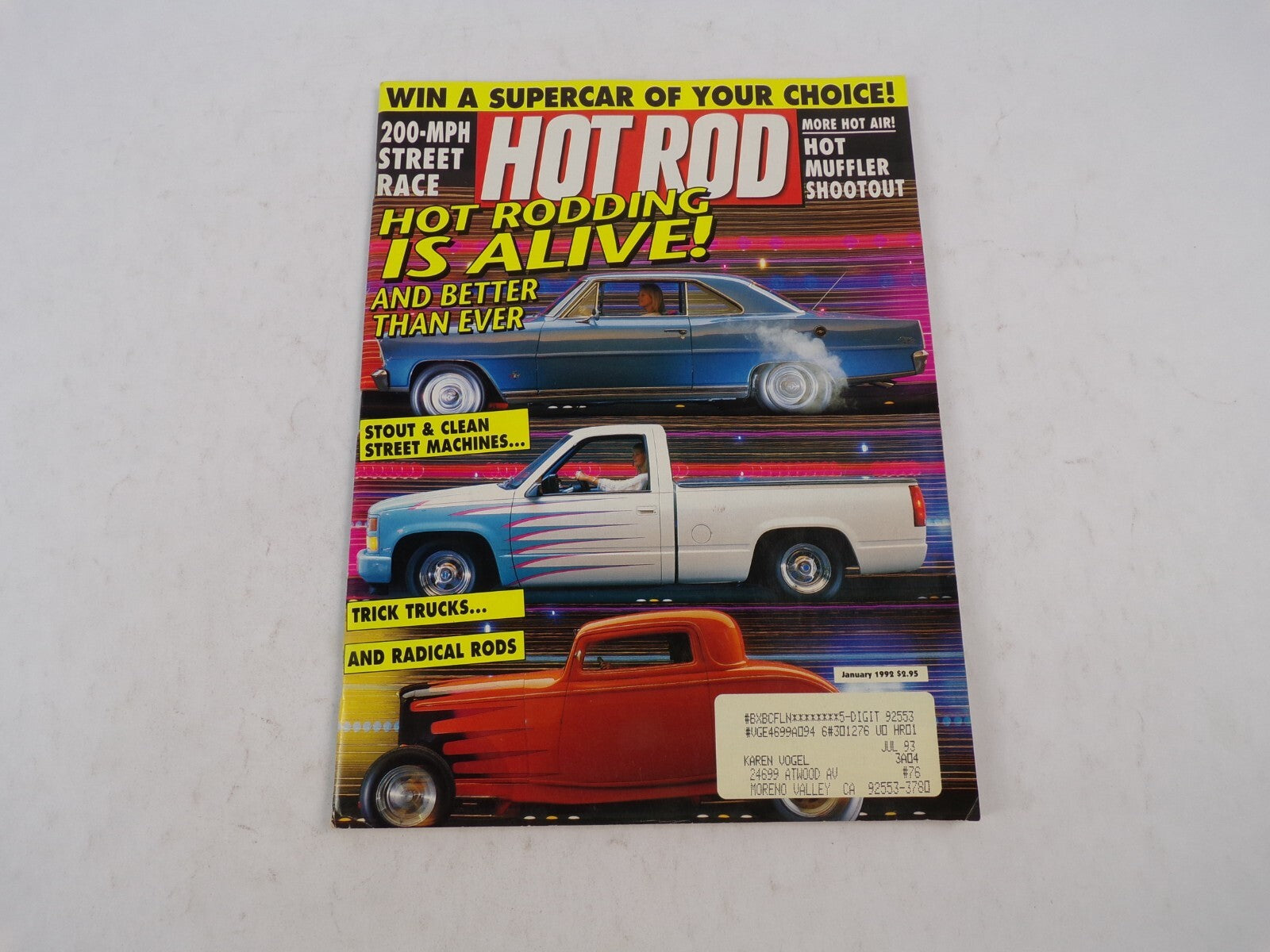 January 1992 Hot Rodding Magazine Win A Supercar Of Your Choice! Hot Rodding Is
