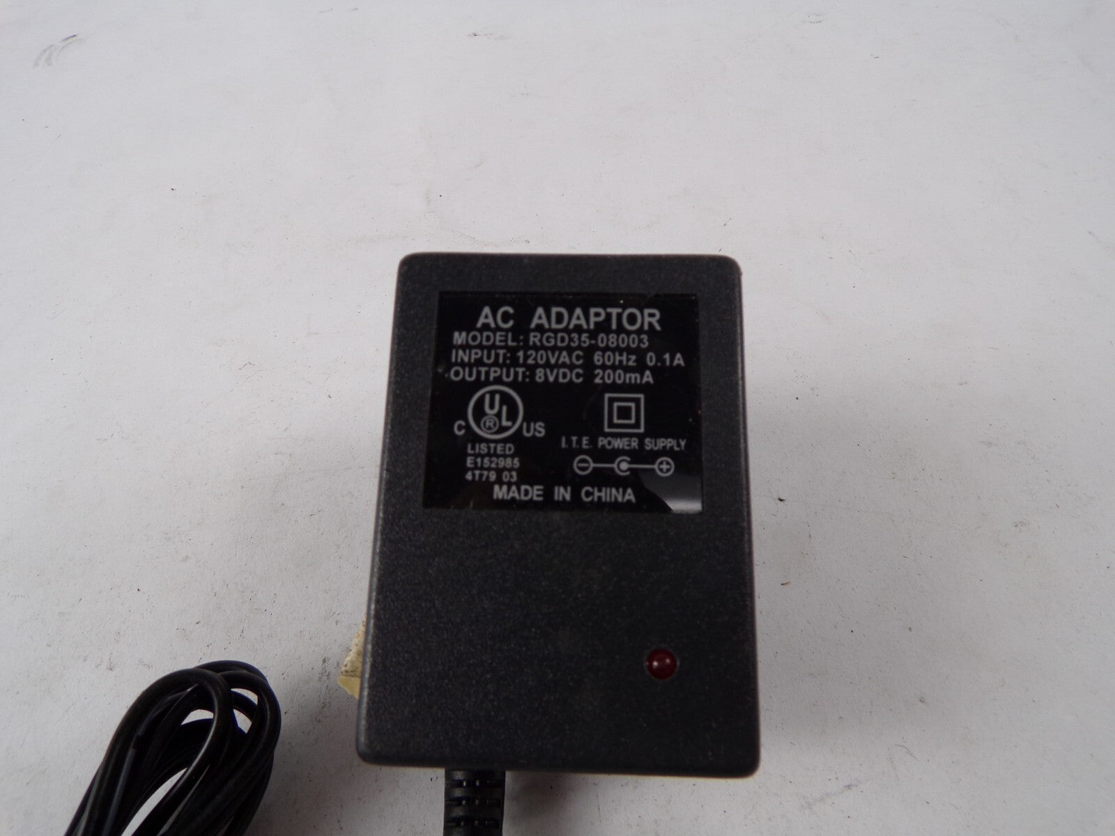 Genuine RGD35-08003 Ac Adapter Output 8 V 200mA Power Supply Adapter A55