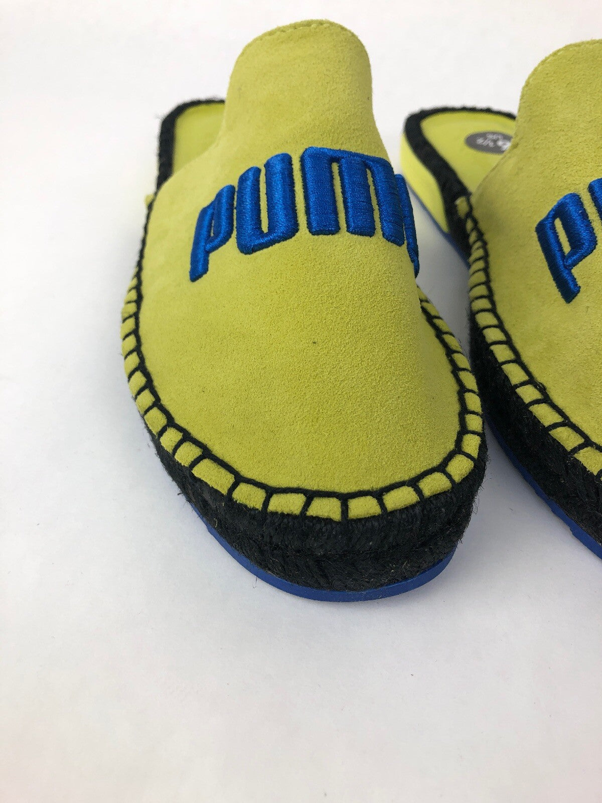Fenty Puma by Rihanna Espandrille Sulphur Spring Blue Black Slip On Slides 6.5