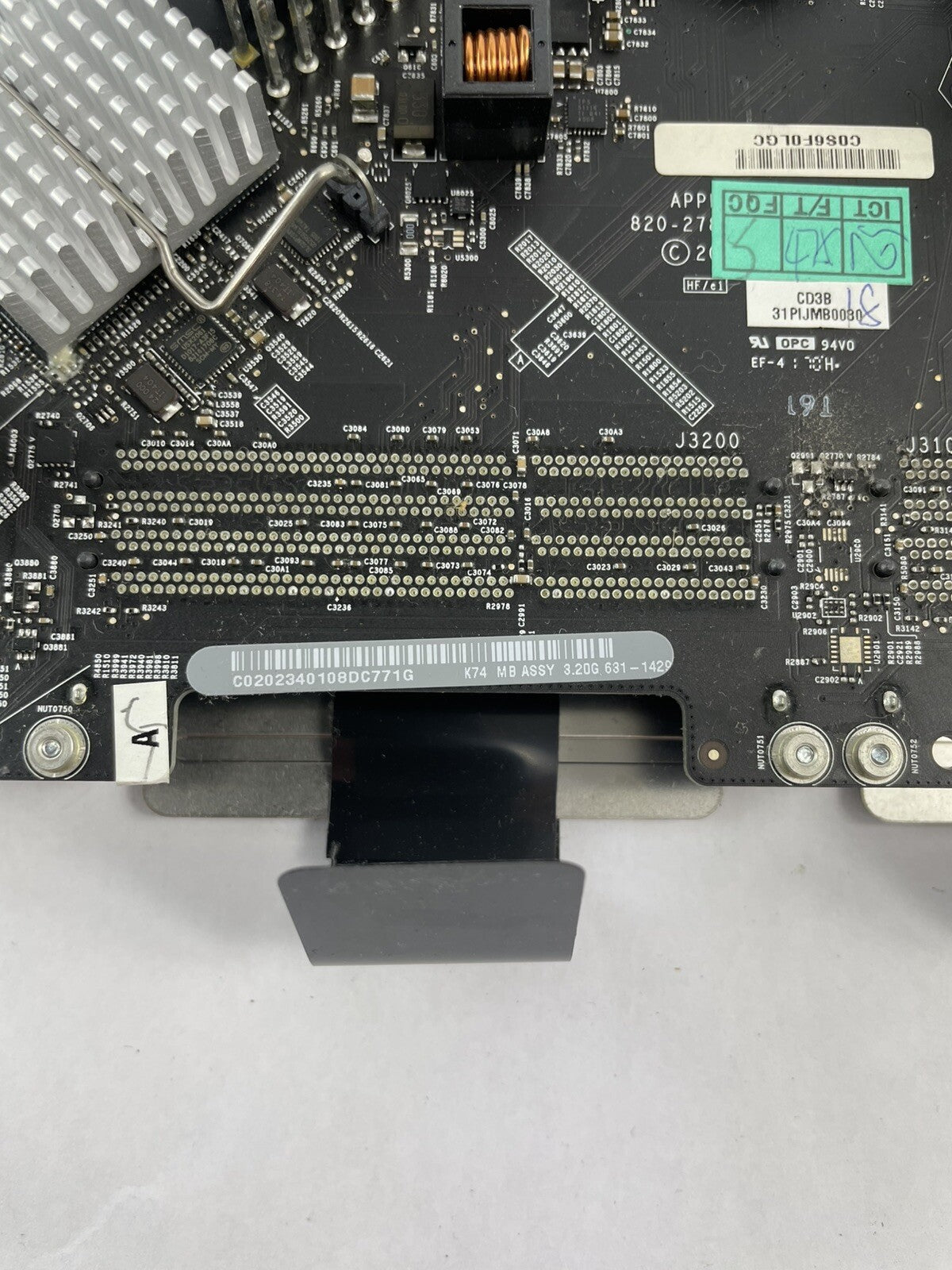 iMac 631-1429 21.5" A1311 Logic Board 3.2 GHz Core i3 (I3-550) Mid 2010