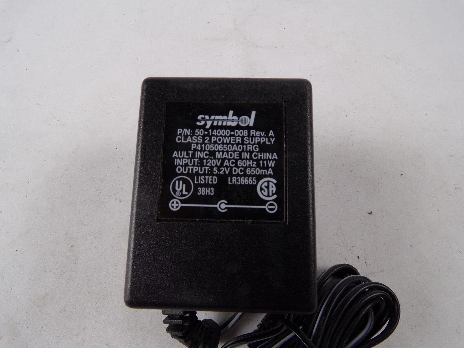 Genuine Symbol LS2208 Class 2 Output 5.2 V 650mA Power Supply Adapter A55
