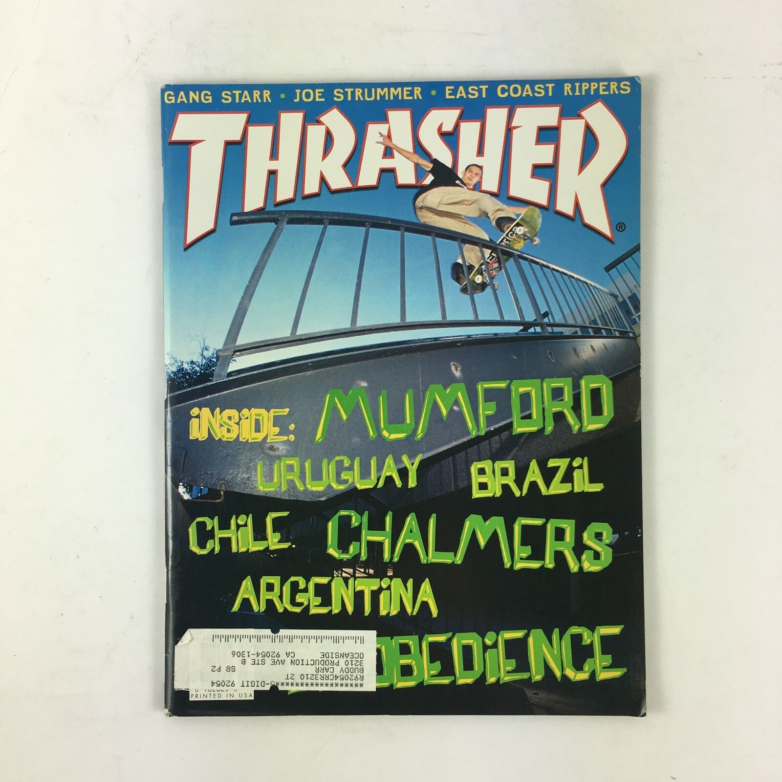 Thrasher Mumford Uruguay Braizil Chile Chalmers Gang Star Joe Strummer
