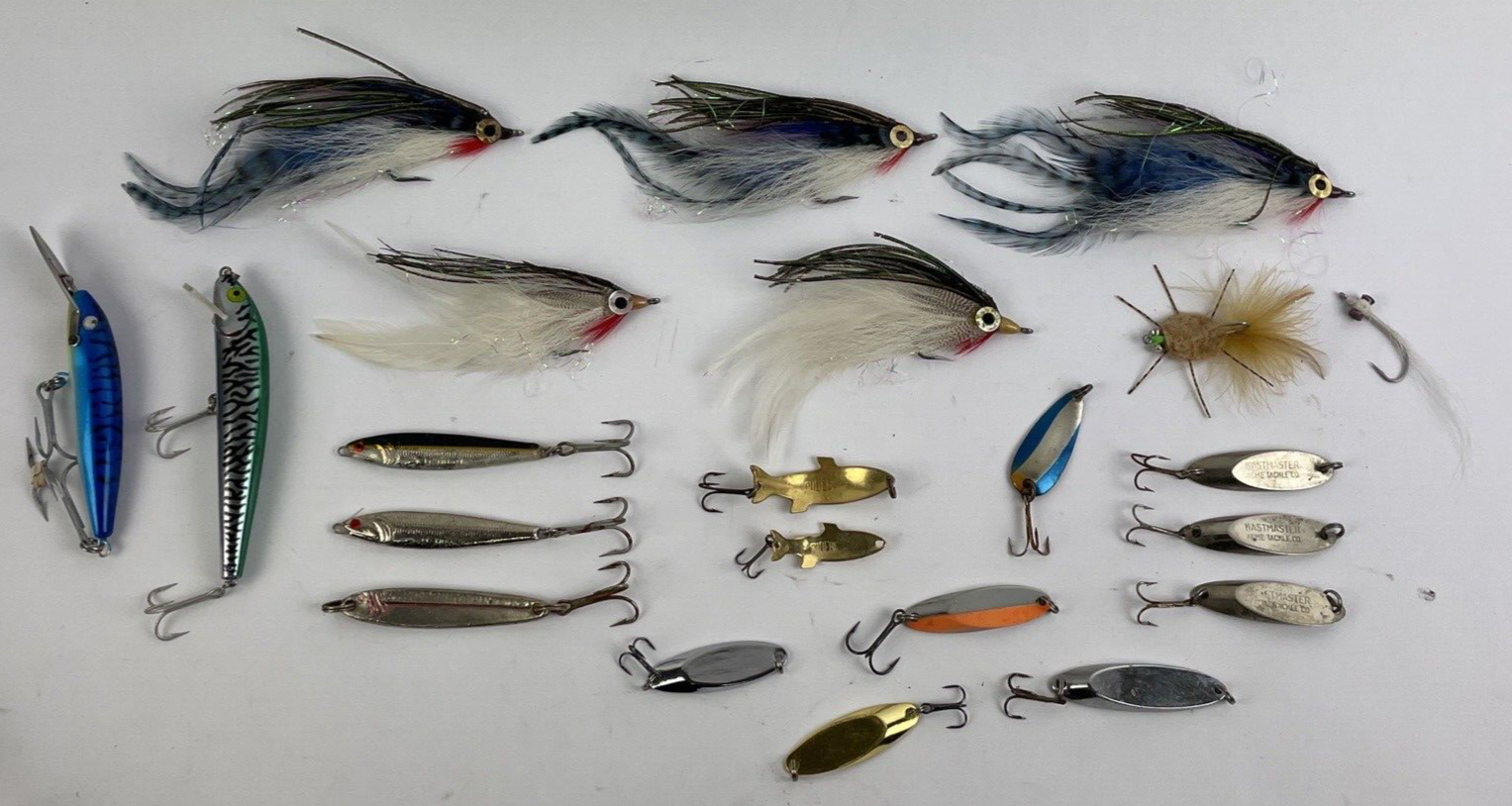 Lot of 22 x FISHING LURES SPOONS SPINNERS Cast Master Acme Phoebe Salt Fly Spoon