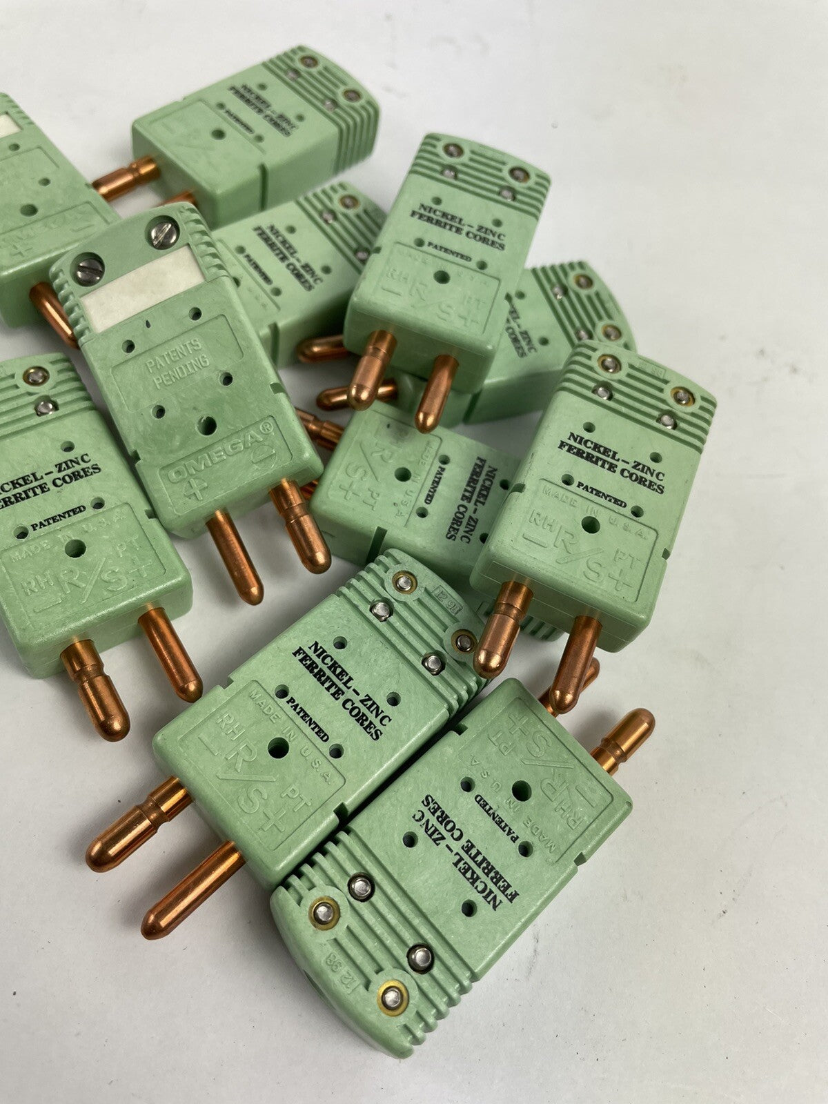 Lot of 11: Omega Male Nickel-Zinc Ferrite Core R/S Thermocouple Connector