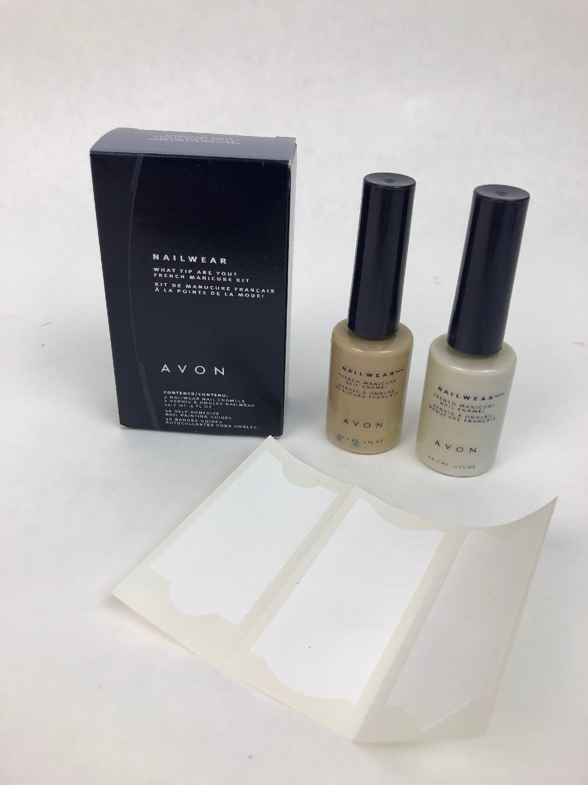 Avon NAILWEAR French Minicure Kit - French Tip White “ What Tip Are You” FSTSHP