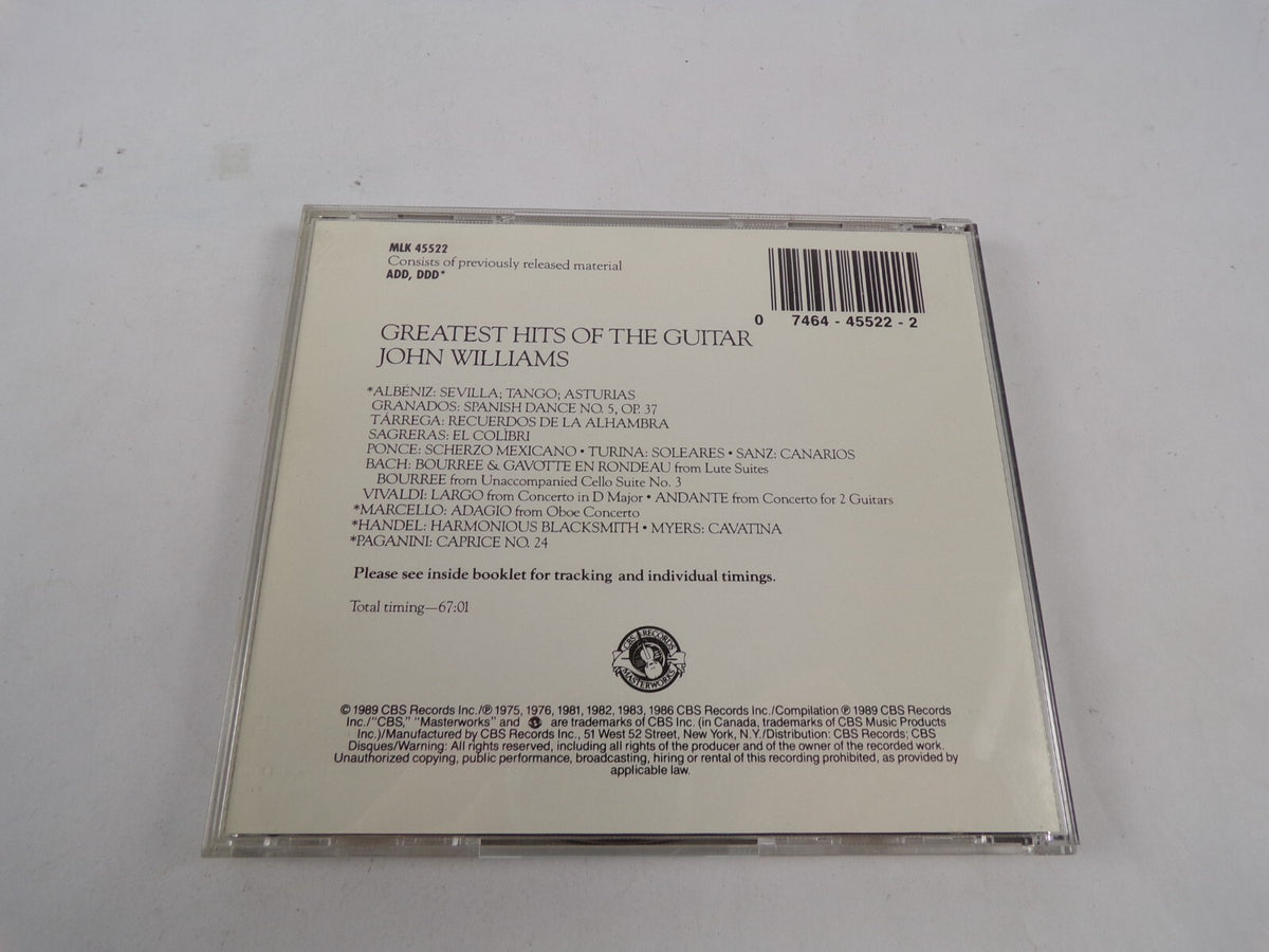 Guitar Greatest Hits 18 Favorites By Albeniz Bach Graados Handel Tarrega CD #43