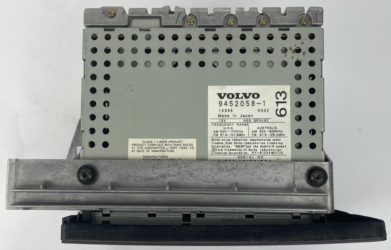 Audio Equipment Radio Receiver ID HU-613 Fits 01-05 VOLVO 60 SERIES 1380114
