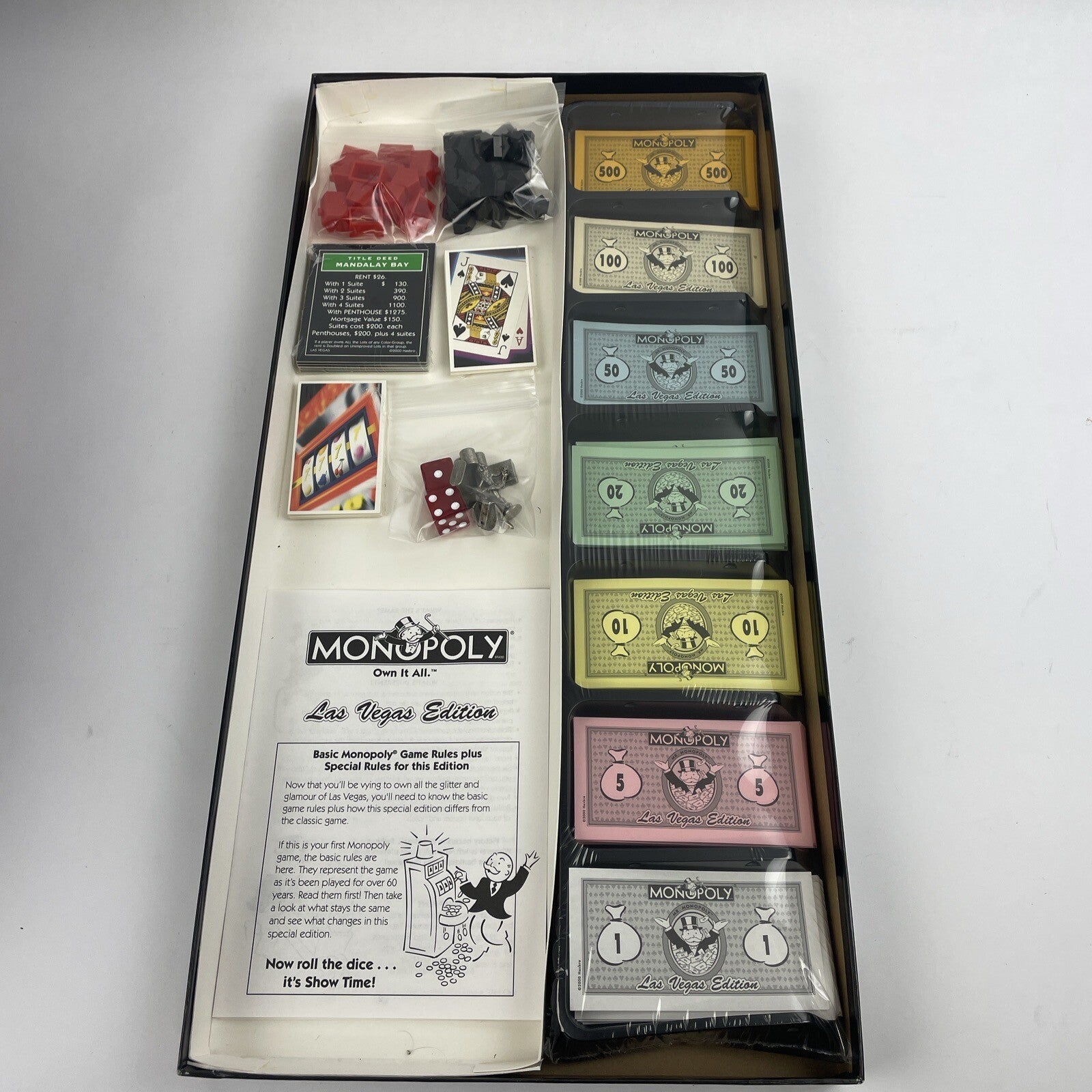 VINTAGE Monopoly Las Vegas Edition COMPLETE USAopoly 2000 Property Trading Game