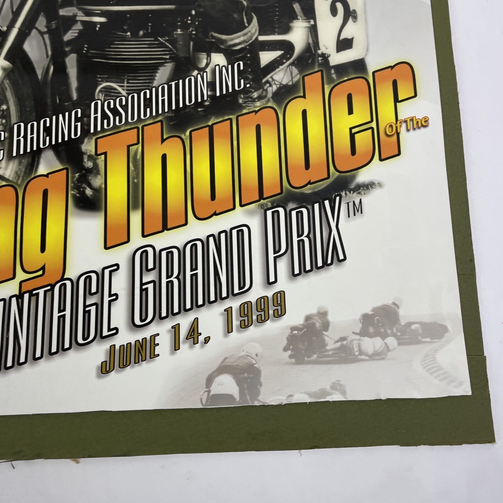 Norton Motorcycle Racing Poster Rolling Thunder U.S. Vintage Grand Prix Poster