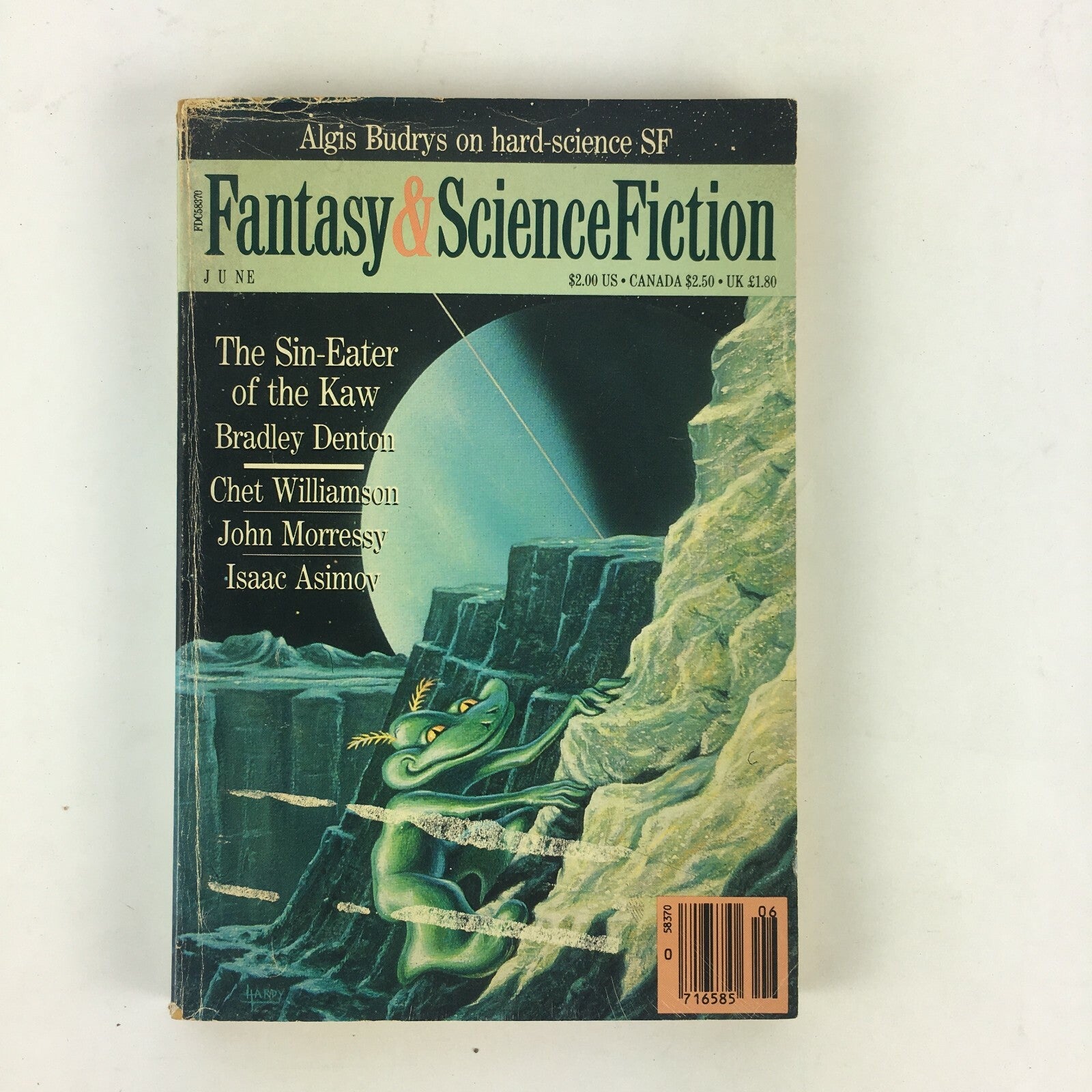 June Fantasy & Science Fiction The SinEater of the Kaw BradleyDenton AlgisBudrys
