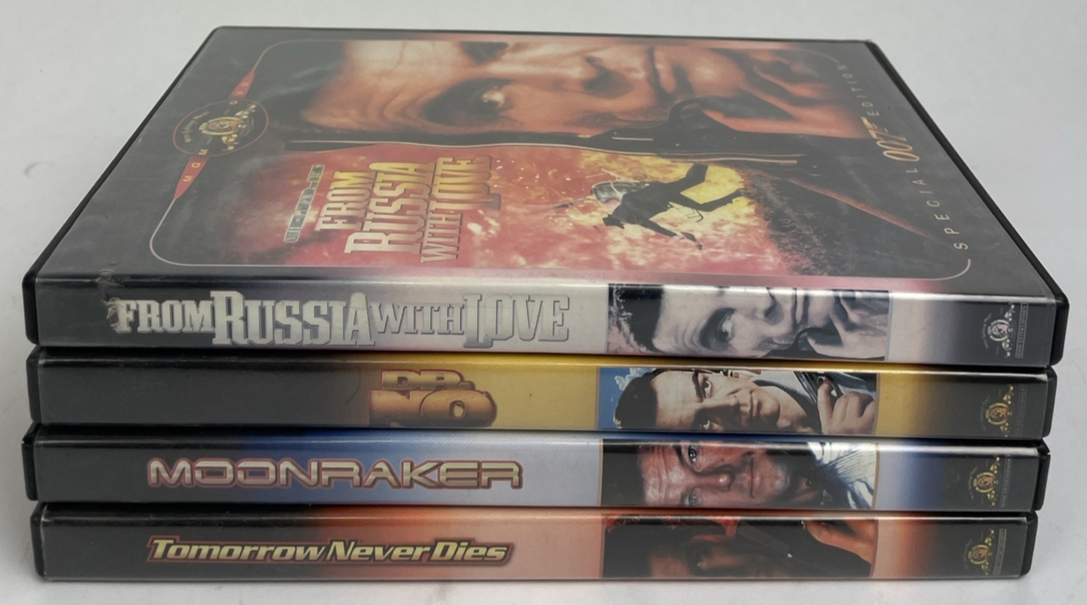 James Bond 007 Special Edition DVD Lot of 4 Moonraker Dr. No Tomorrow Never Dies