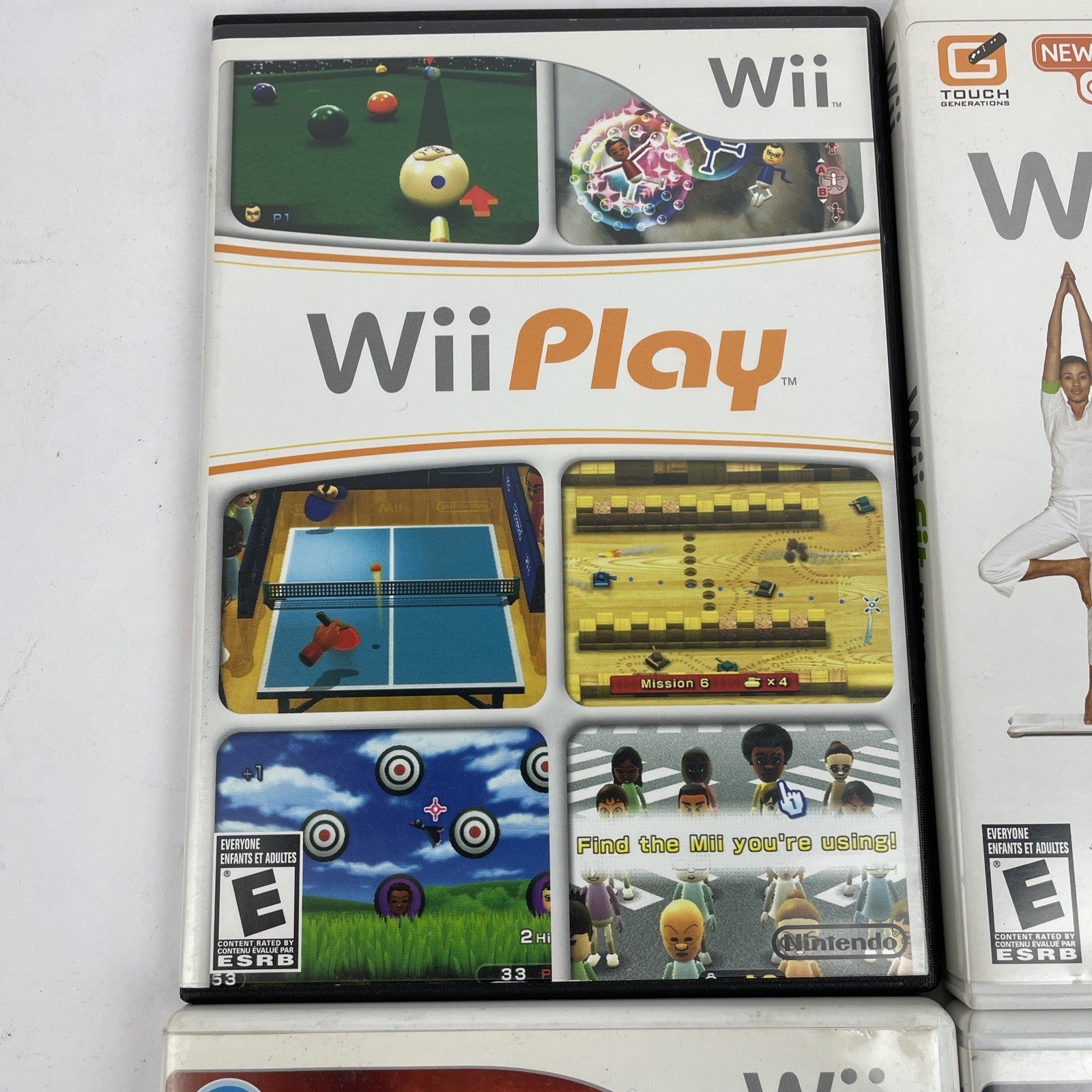 Lot Of 4 Wii Games - Wii Play, Fit Plus, Just Dance 2, Guitar Hero III Legends