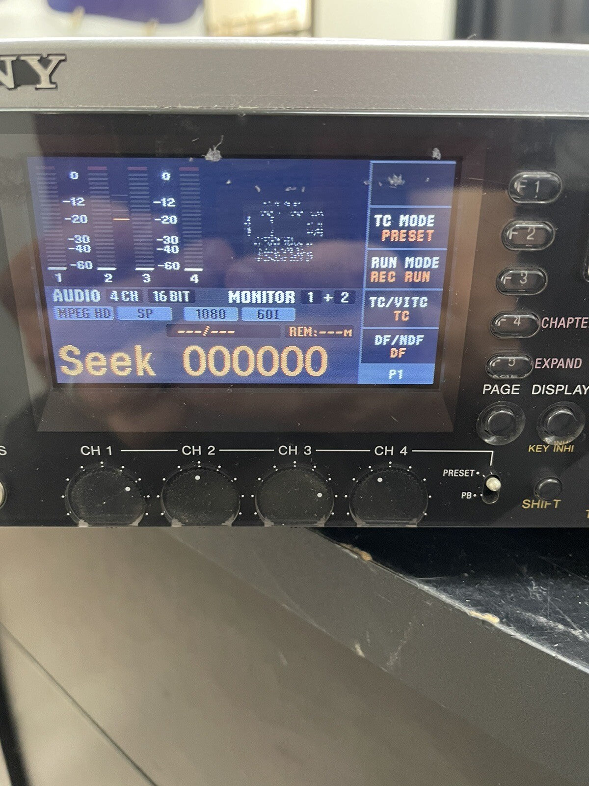 SONY PDW-F30 XDCAM HD PROFESSIONAL DISC PLAYER RECORDER WORKS GREAT