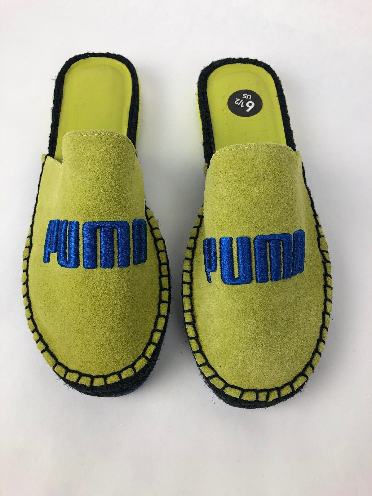 Fenty Puma by Rihanna Espandrille Sulphur Spring Blue Black Slip On Slides 6.5