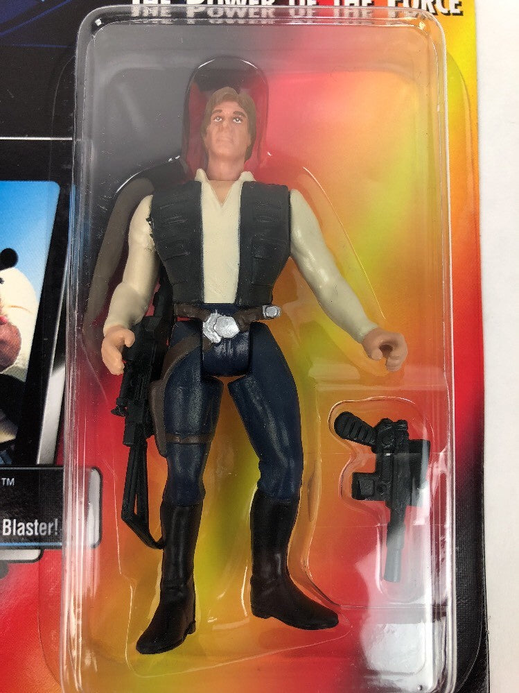 Star Wars1995 POTF Han Solo Power Of The Force Orange Card MINT FSTSHP