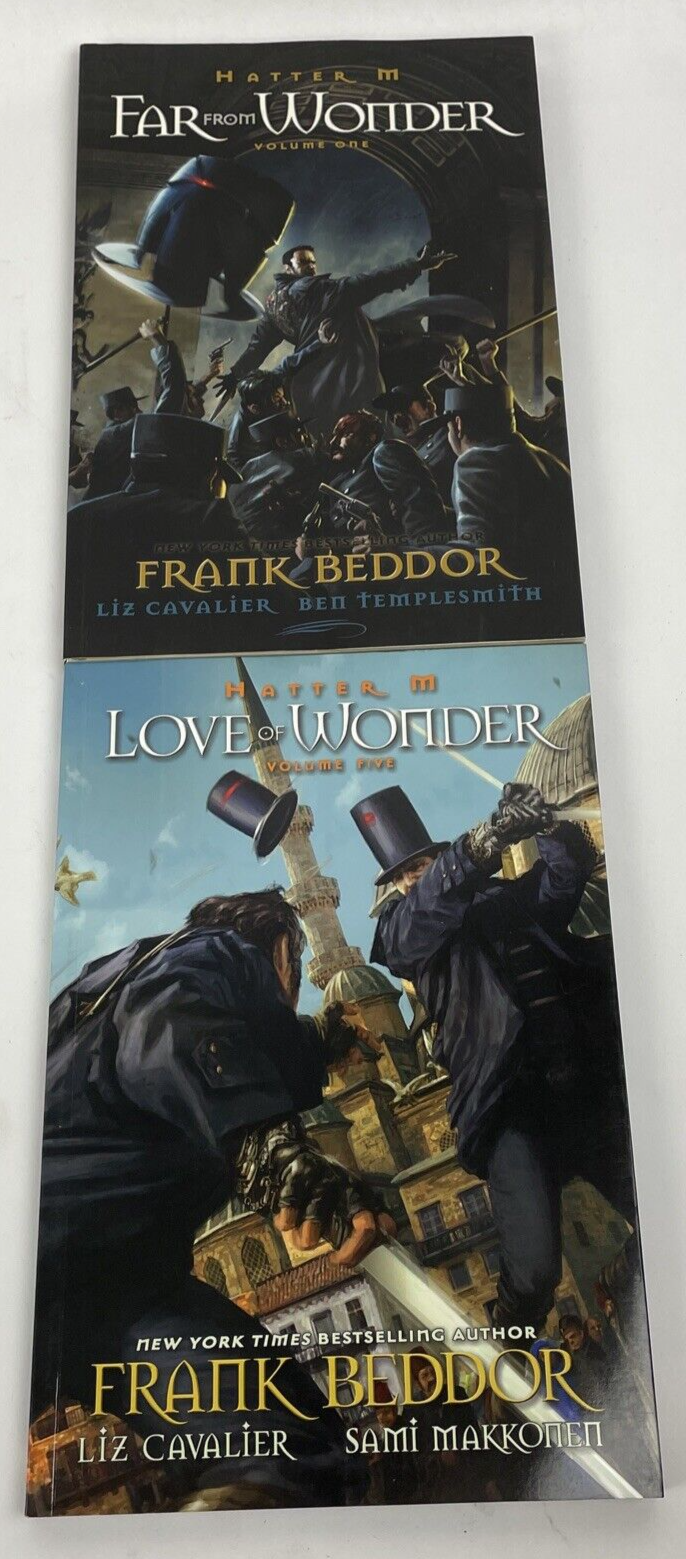 Lot of 2 x Hatter M : Love of Wonder / Far from Wonder - Frank Beddor : New LOOK