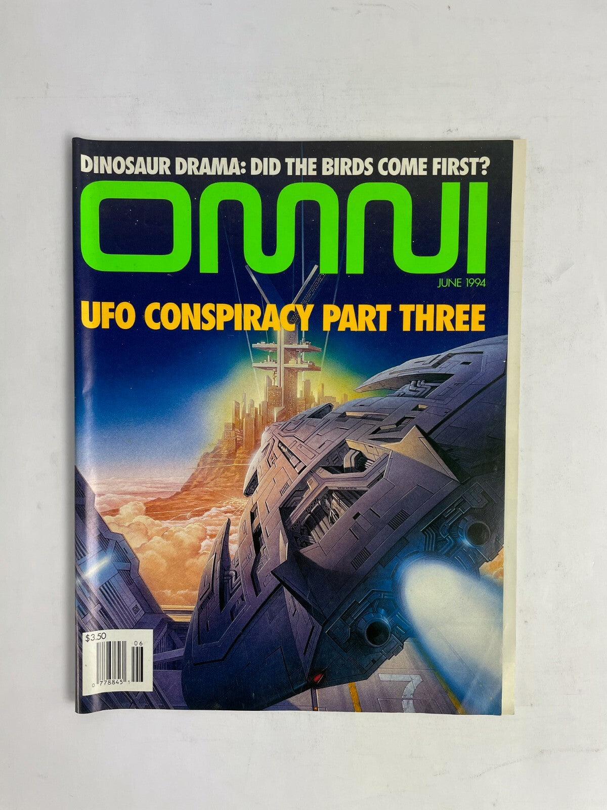 June 1994 Omni Magazine Dinosaur Drama Did The Birds Come First UFO Conspiracy