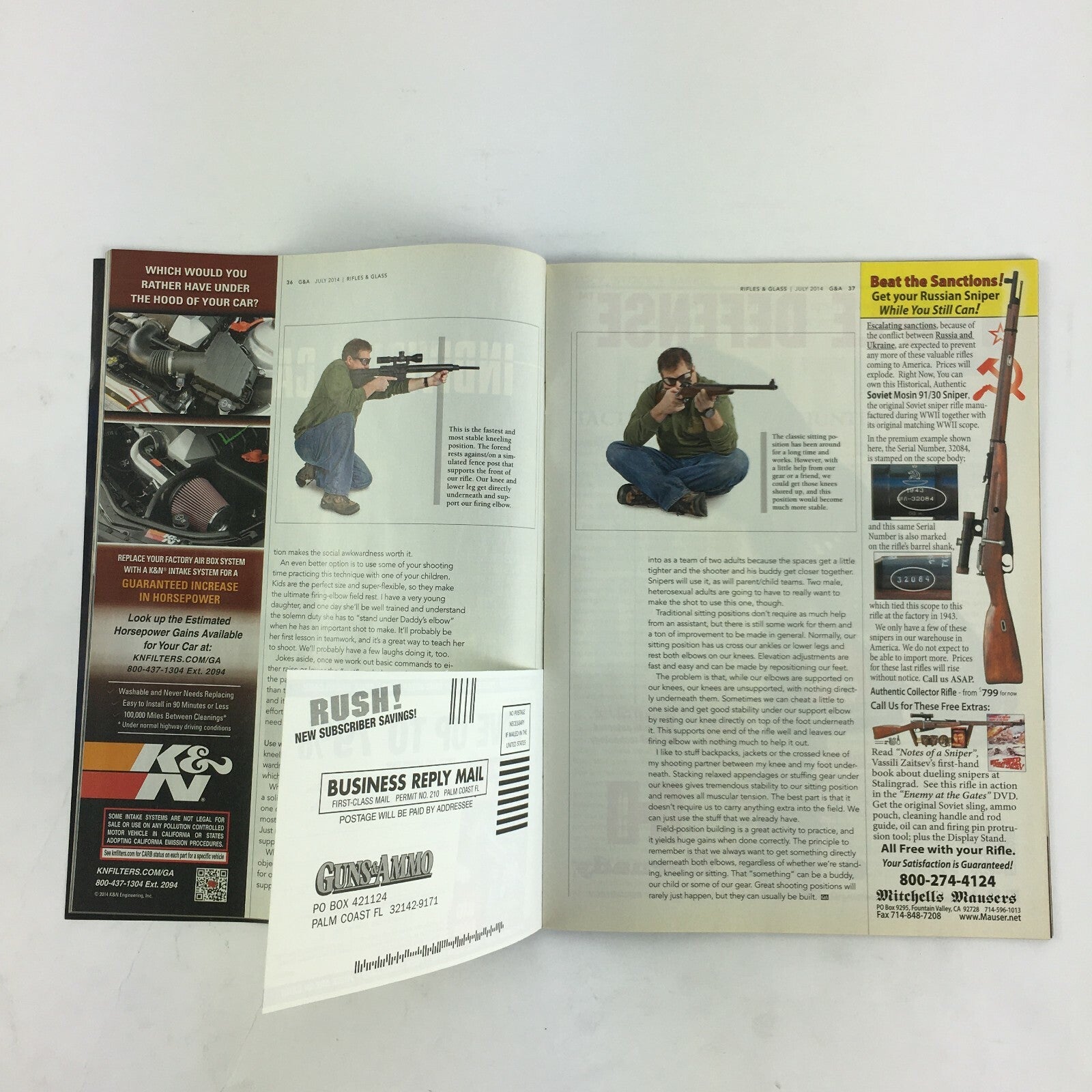 July 2014 Guns & Ammo Magazine Colonel Colt's R.Lee Ermey Leupold Mark 6 1-6x
