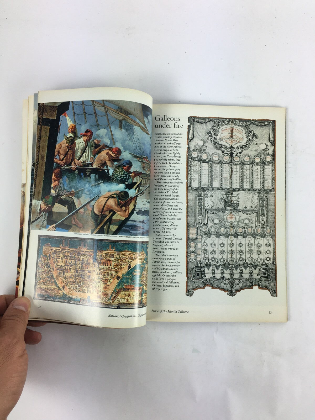 September 1990 National Geographic Magazine Track of the Manila Galleons