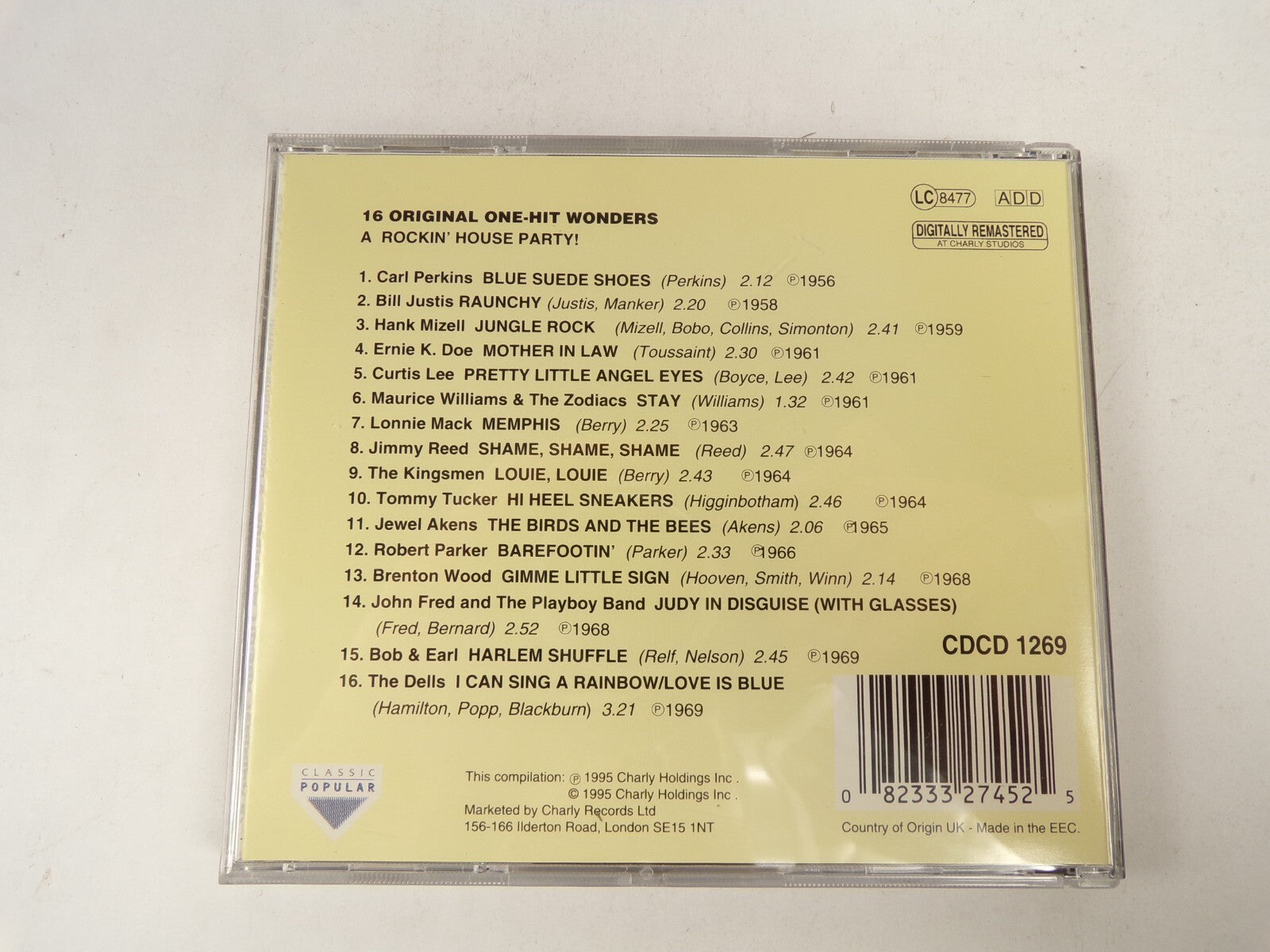 16 Original One-Hit Wonders A Rockin' House Party! Raunchy Louie, Louie CD#45