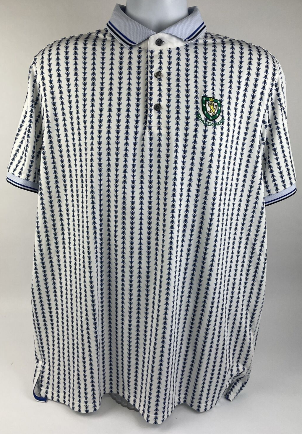 Greyson Men's Large Phoenix & Bees Soft Golf Polo Shirt Royal Dornoch Scotland
