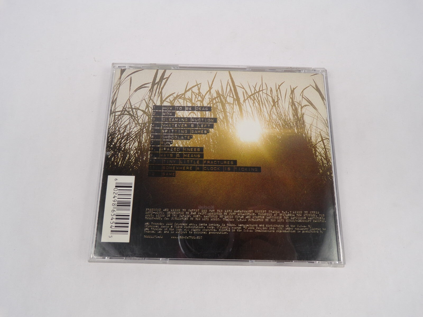 Snow Patrol Final Straw How To Be Dead Wow Gleaming Auction Whatever's LeftCD#63