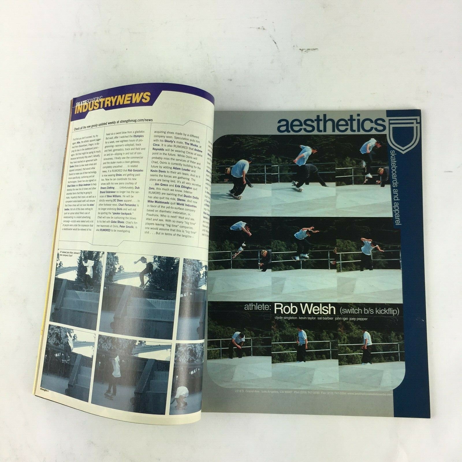 2002 Strength Skateboard Magazine featuring Arto Saari with hip-hop and skateboarding articles.