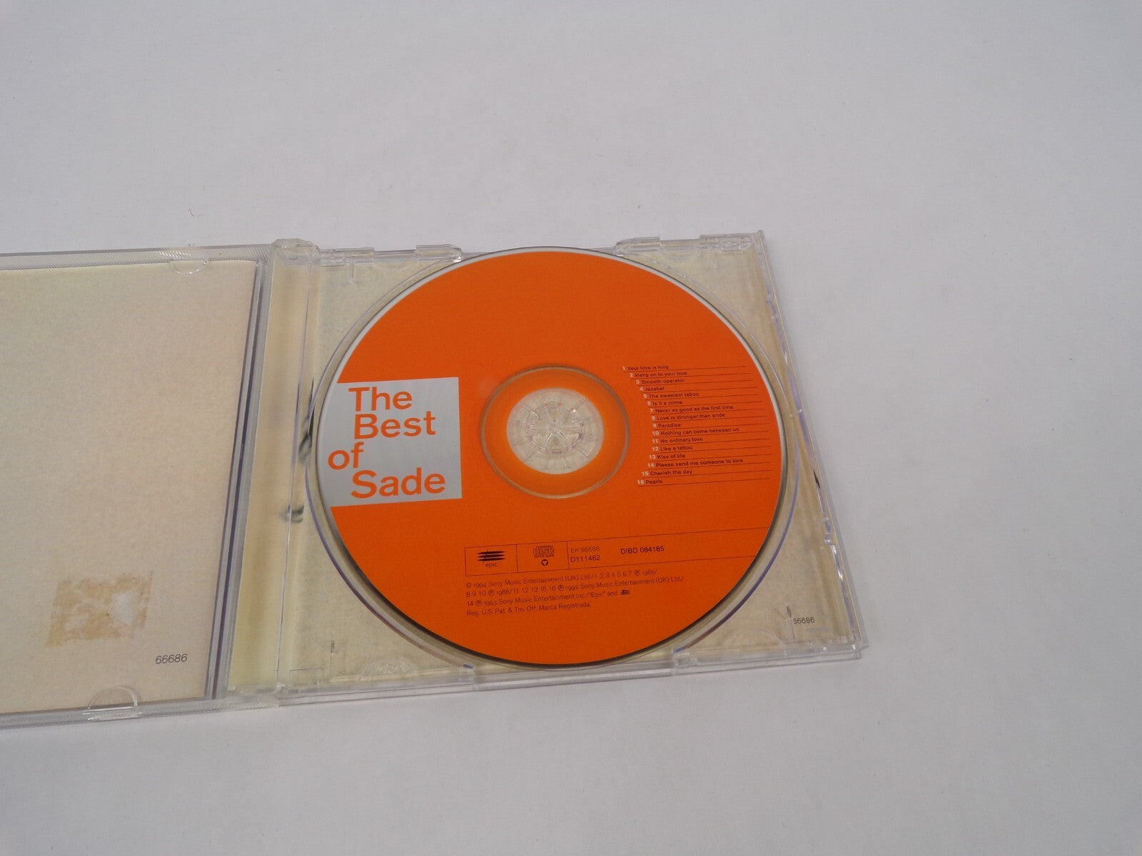 The Best Of Sade Your Love Is King Hang On To Your Love Smooth Operator CD#63