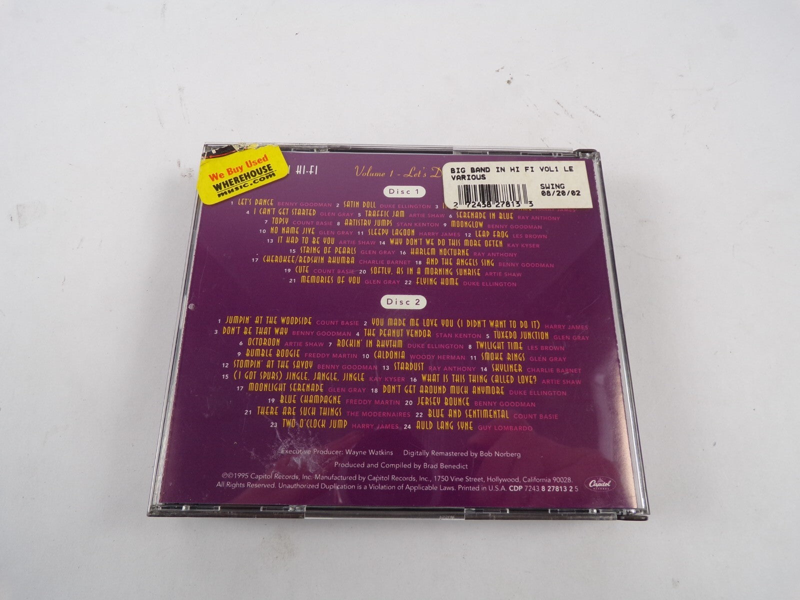 Volume Big Bands In Hi F1 Let's Dance Capitol Compact Disc CD#51