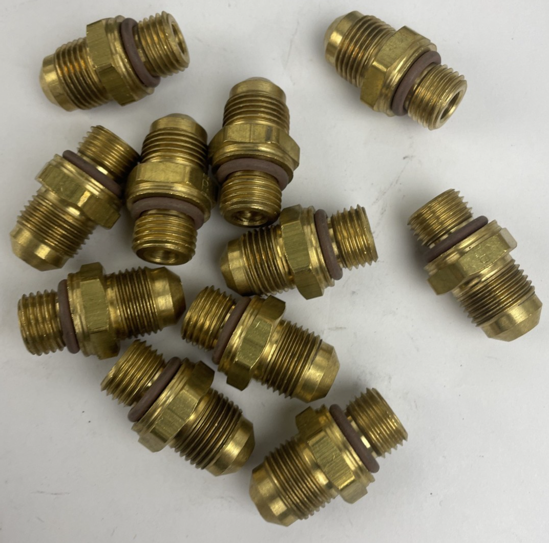 HUGE LOT OF ASST. HYDRAULIC ADAPTERS / FITTINGS SS STEEL, BRASS, JIC Parker GFI