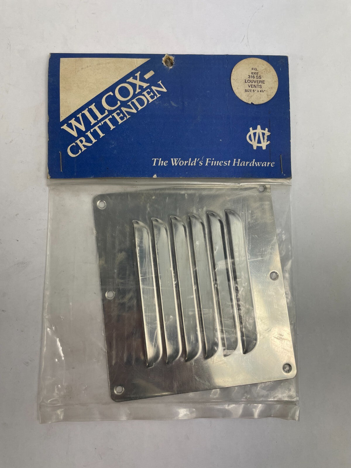 Wilcox Crittenden 316 Stainless Steel Louvere Boat Cabin Vents 5" x 4 1/2"