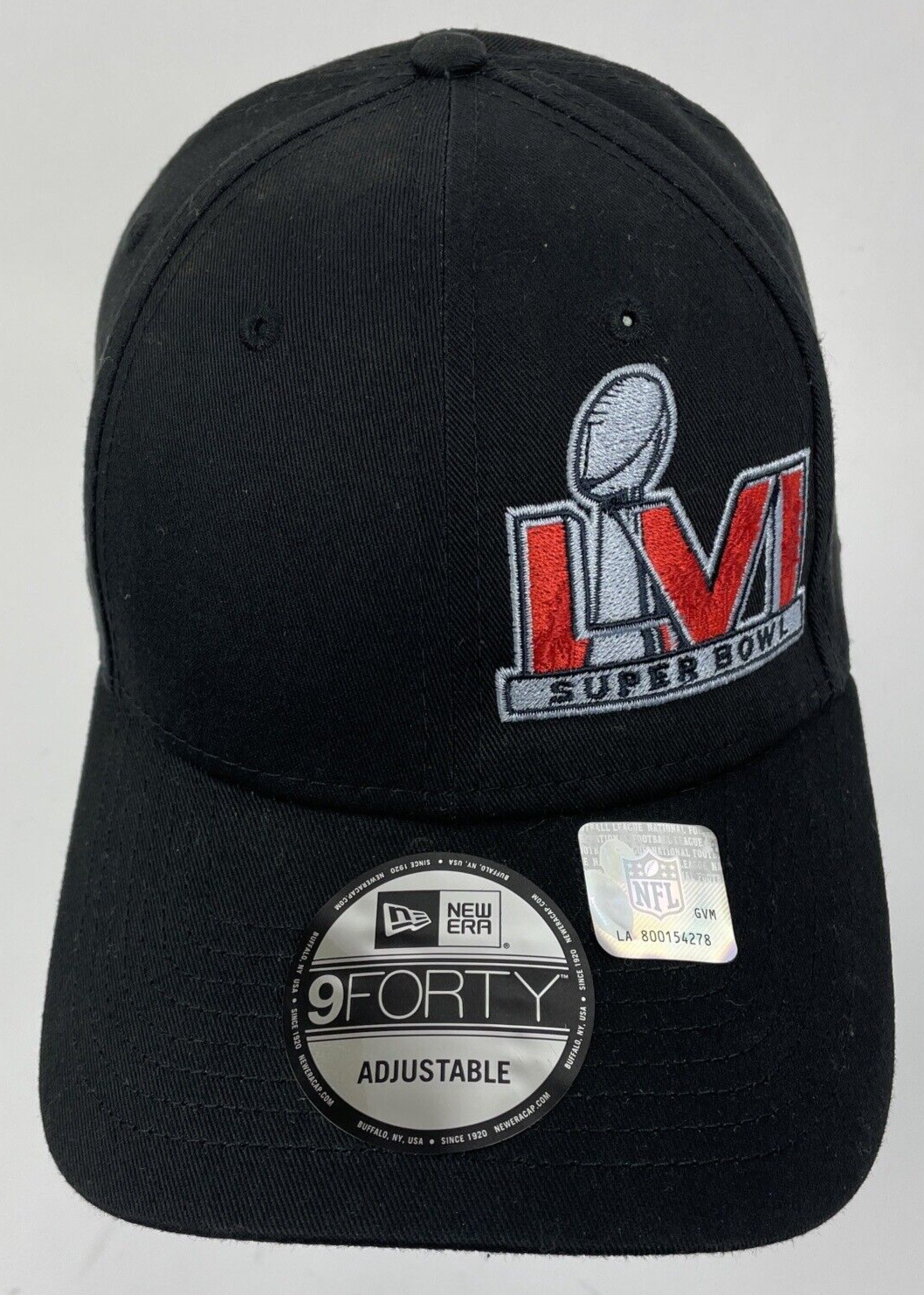 Super Bowl LVI Hat Cap Official NFL Adjustable Strap Black New Era 9Forty OSFM