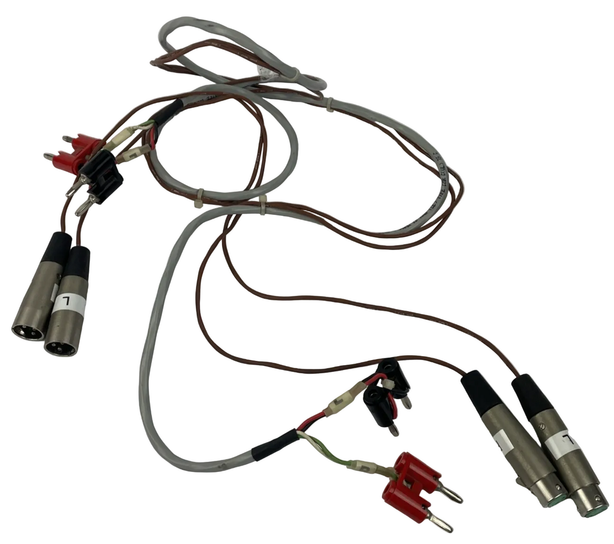 2 x Switchcraft XLR Female + 2 Dual Banana Plug Male to 2 x XLR Male + 2 Banana