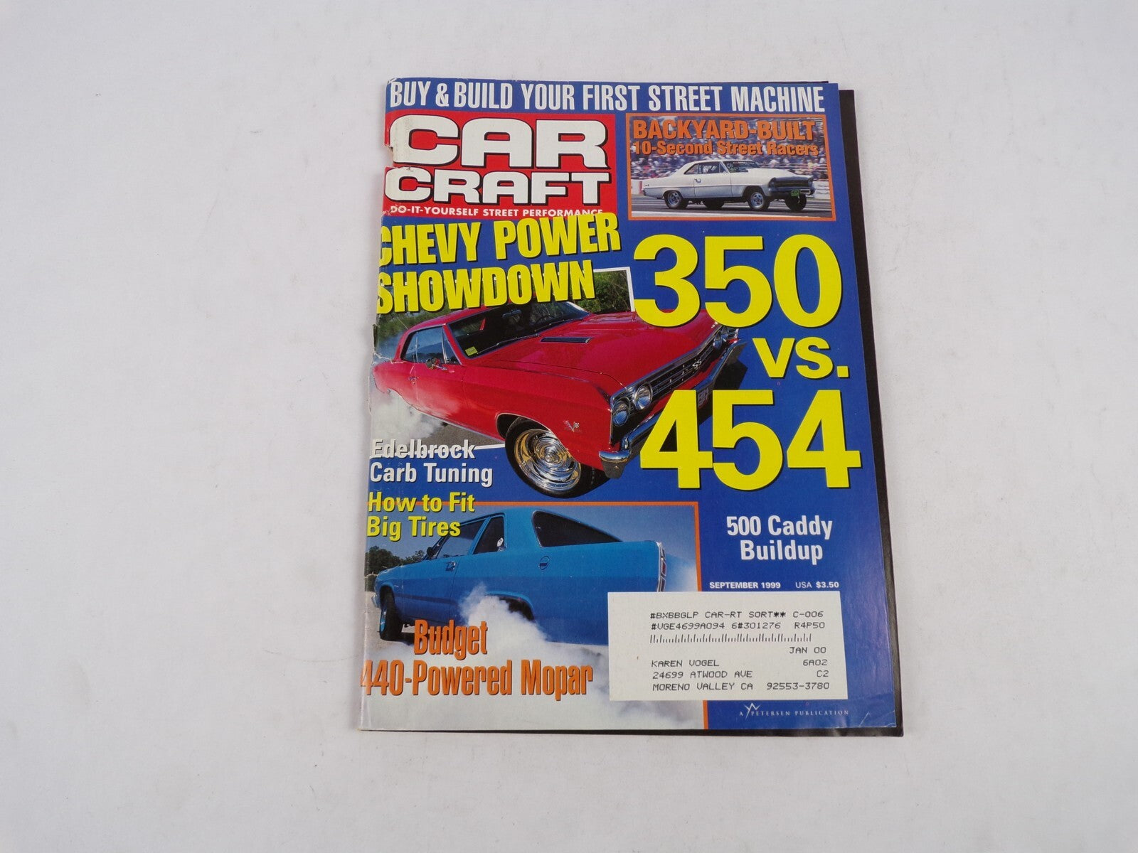 September 1999 Car Craft Chevy Power Showdown 350 Vs 454 Budget 440 Powered