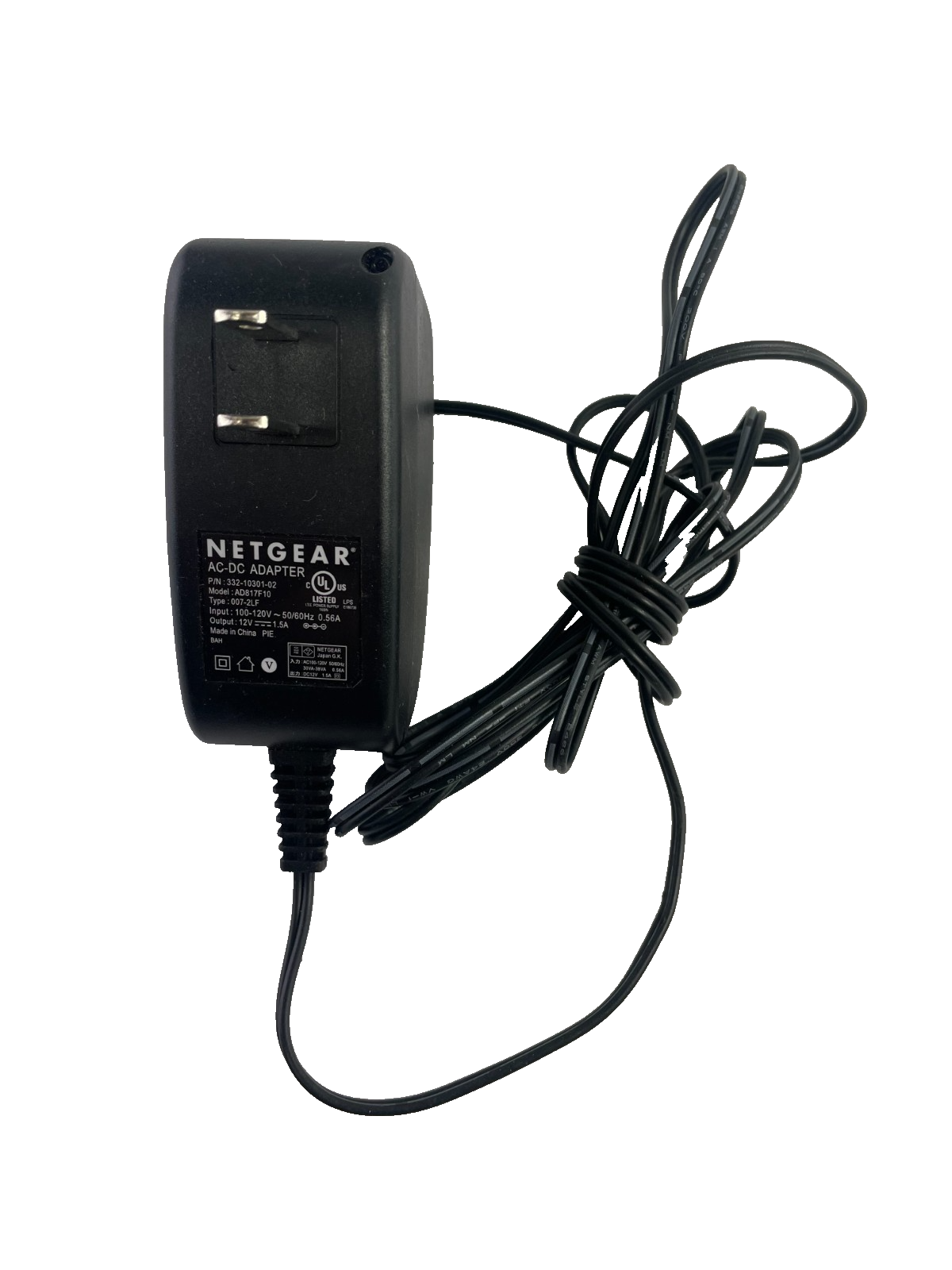 Geniune Netgear Model AD817F10 Output 12V 1.5A Powet Supply AC Adapter #A83