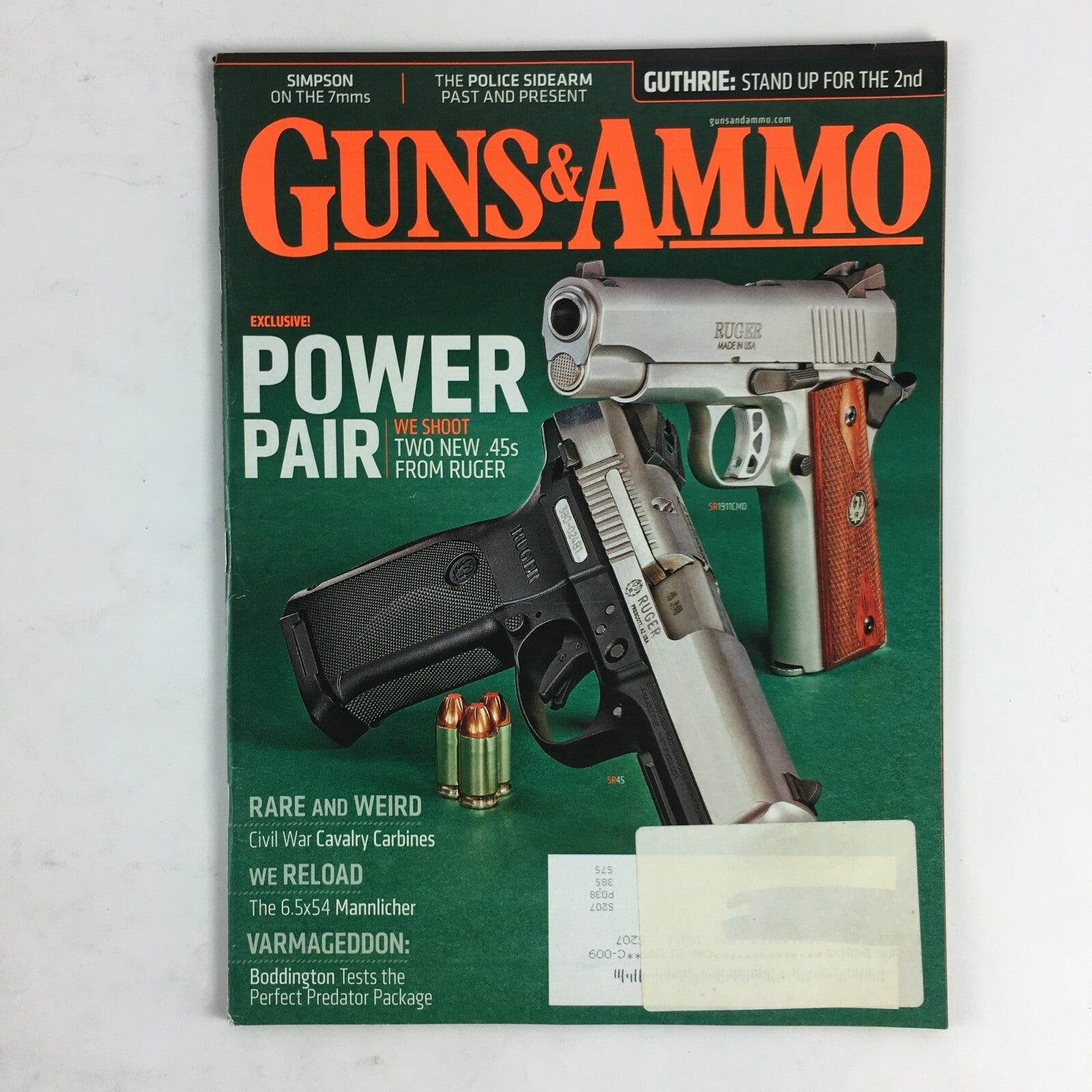 April 2013 Guns & Ammo Magazine Power Pair The 6.5x54 Mannlicher Boddington