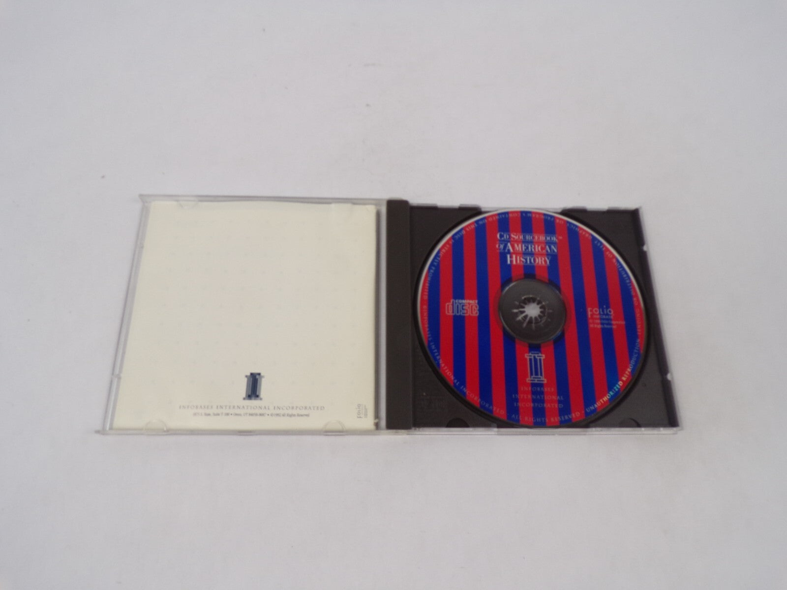 CD Sourcebook Of American History Volume One Quick Reference Guide InfobaseCD#70