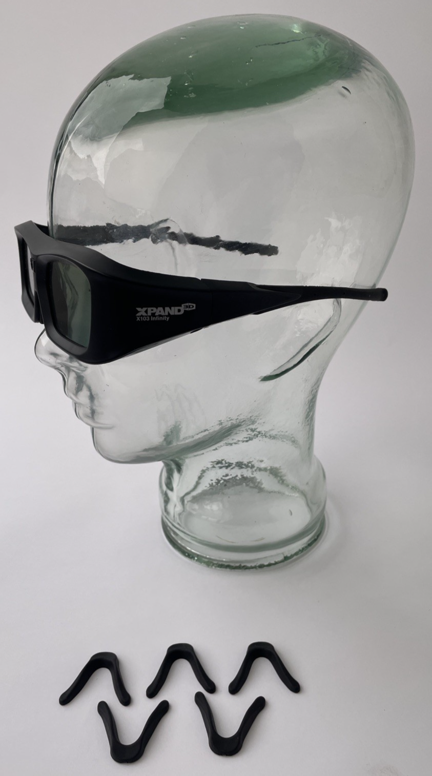 XPAND VISION 3D X103-C1 Infinity 3D Active Pro Glasses w 5 nose pieces - Black