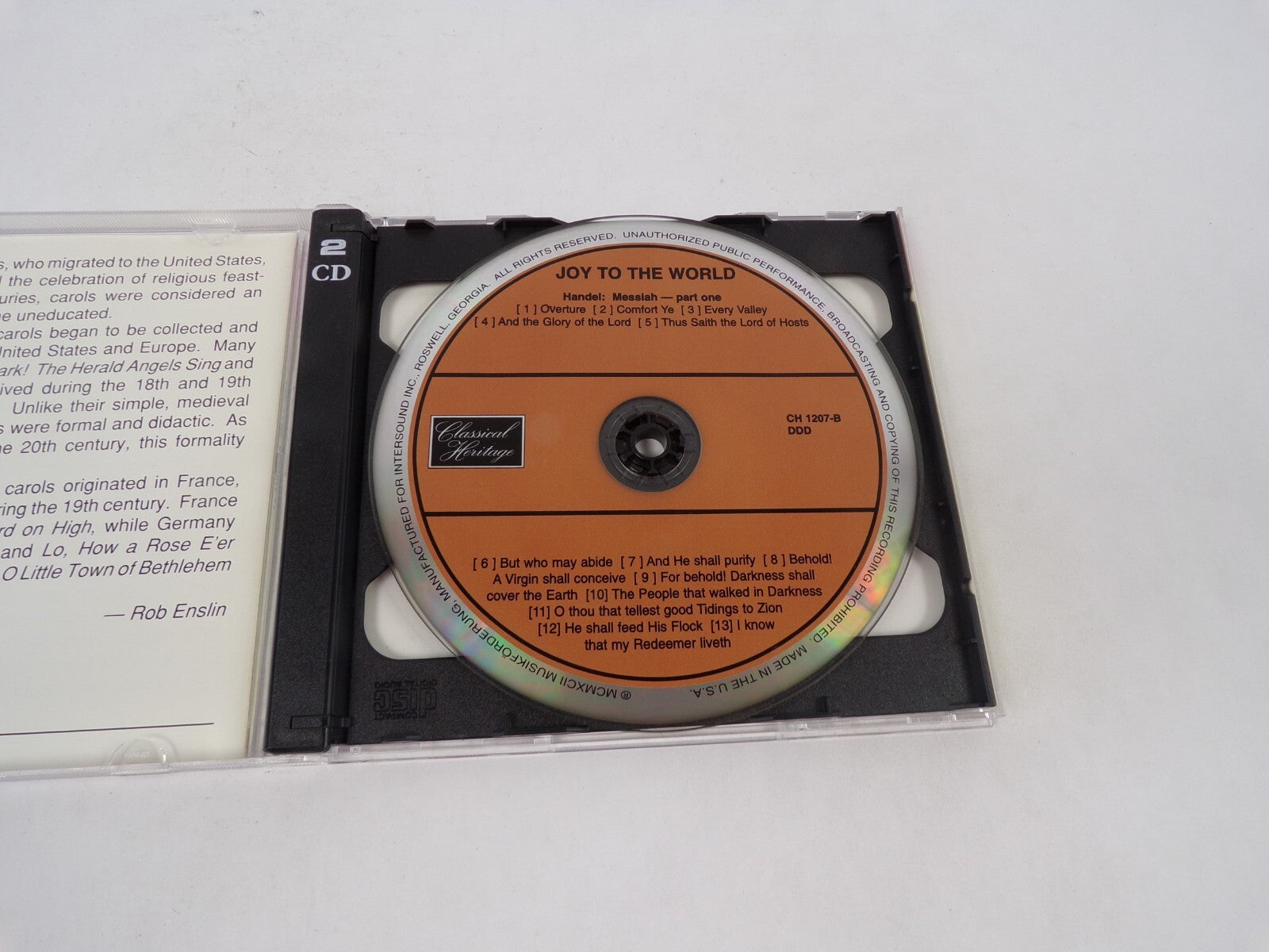 Joy To The World Handel: The Messiah Overture Comfort Ye Every Valley And CD#70