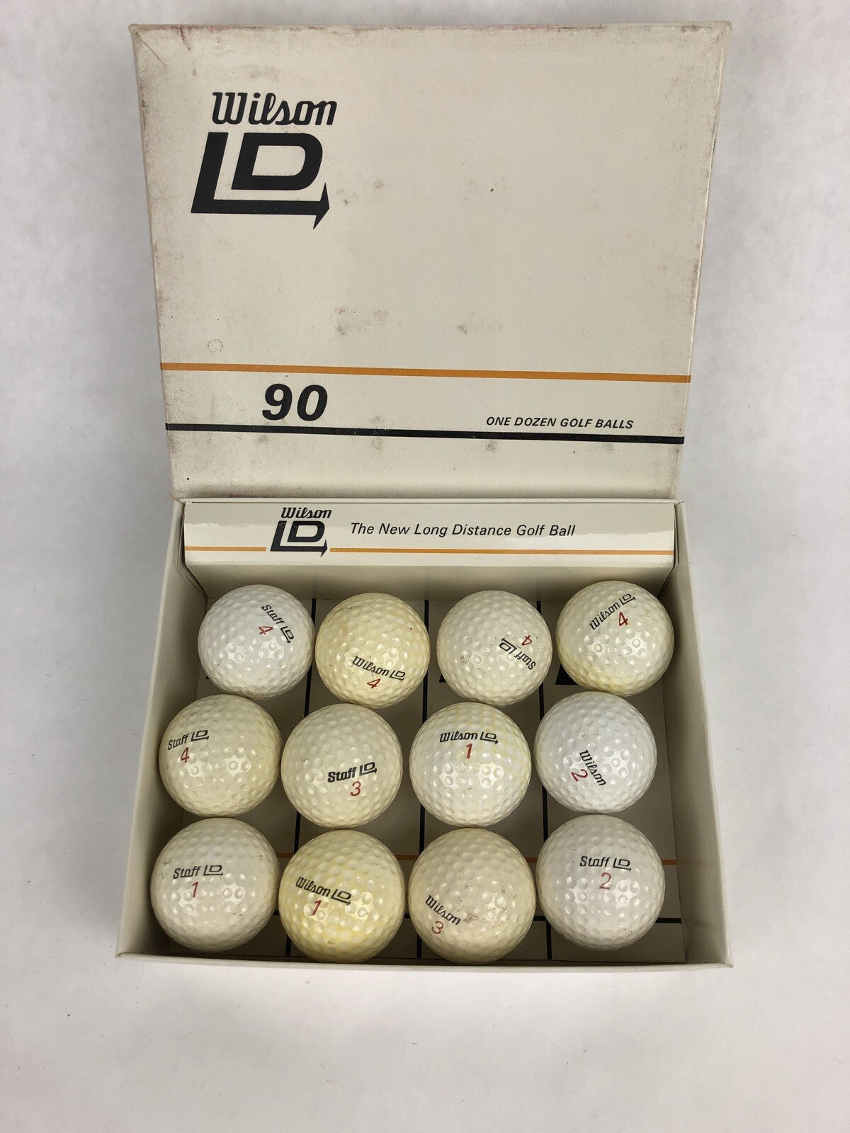 Wilson LD Golf Balls 1 Dozen Box (12 Balls Total) Surlyn Cover Rare Vintage