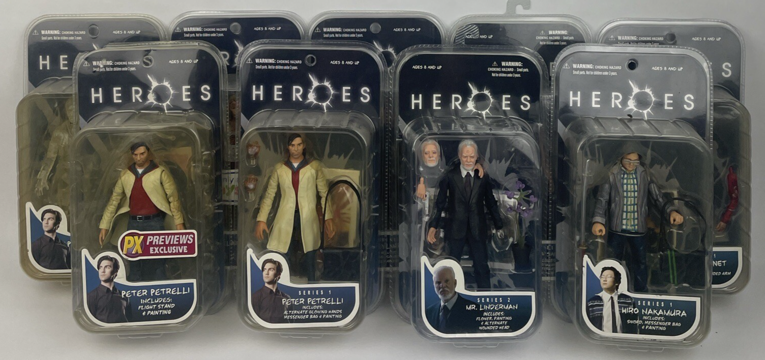 Lot of 12 Heroes Action Figures, Claude, Mohinder Suresh, Jessica Sanders - LOOK
