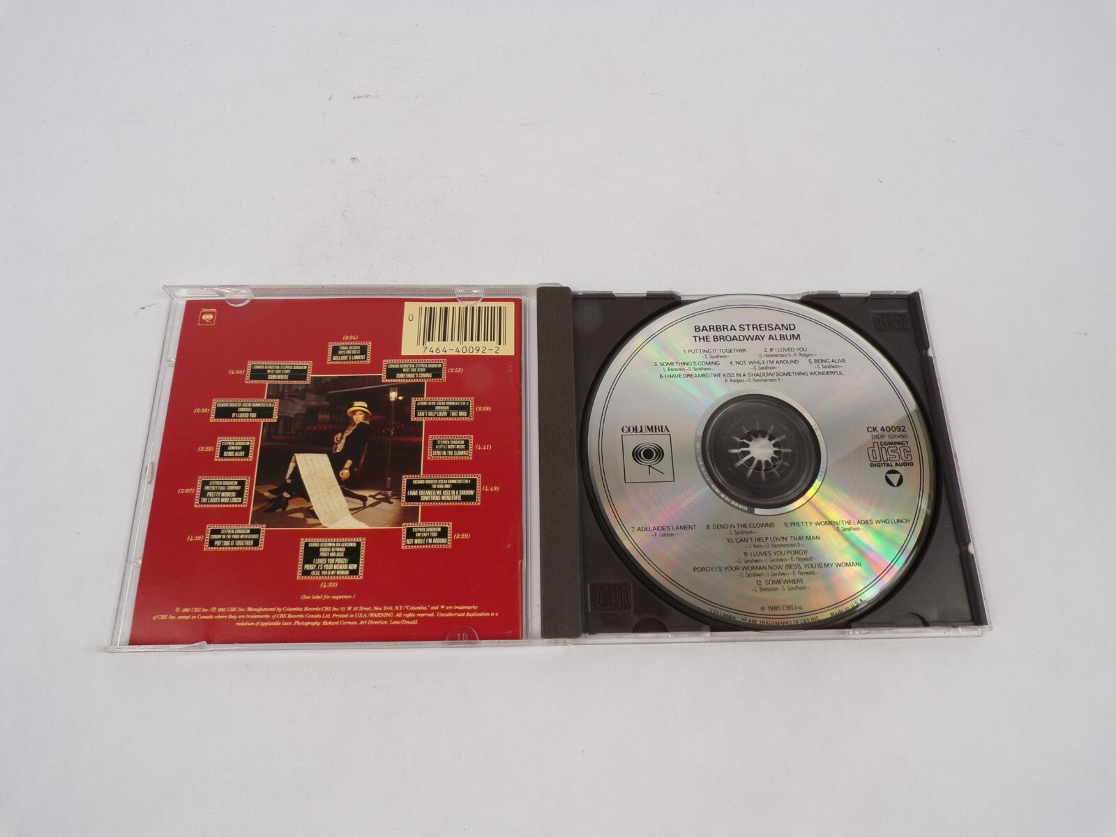 Barbra Streisand The Broadway Album Frank Loesser Guys And Dolls Adelaide'sCD#69