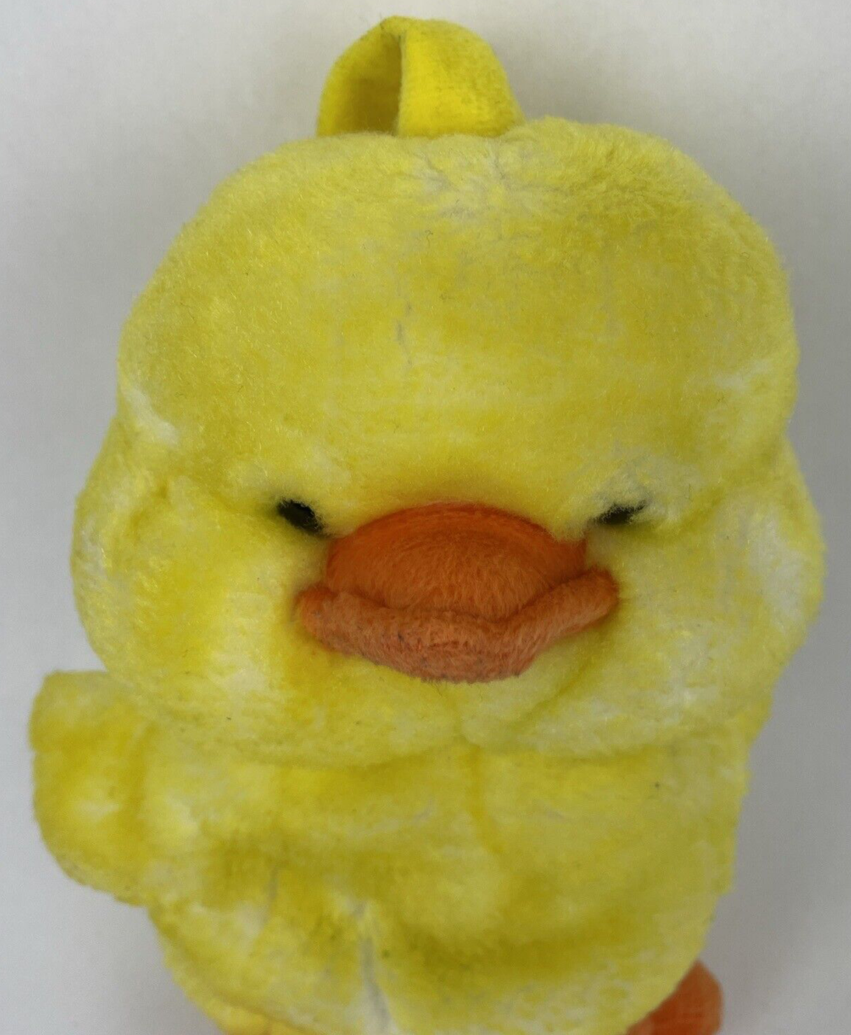 Rare Duck Duckling Plush Hand Purse Bag Pouch Vintage Blue Liner Zipper Close