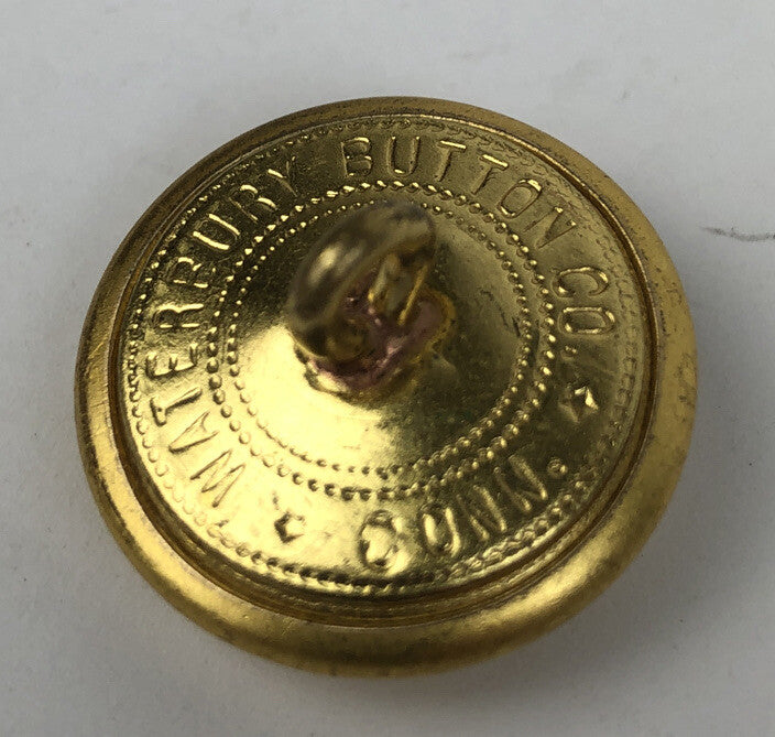 Heavy Gold Washed US Military Uniform Button - Waterbury Button Co. Conn.