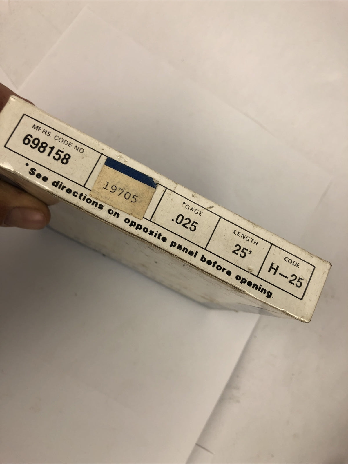 PRECISION BRAND THICKNESS GAUGE STOCK .OO4 IN. THICK 1/2 IN. WIDE 25 FT. LONG