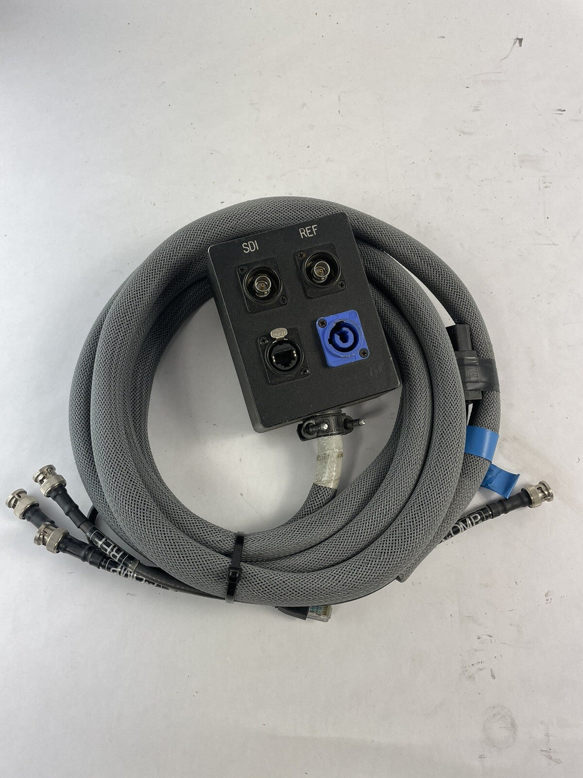 Breakout box Audio Snake 4 inputs Neutrik powerCON 20A EtherCon RJ45 BNC #D1