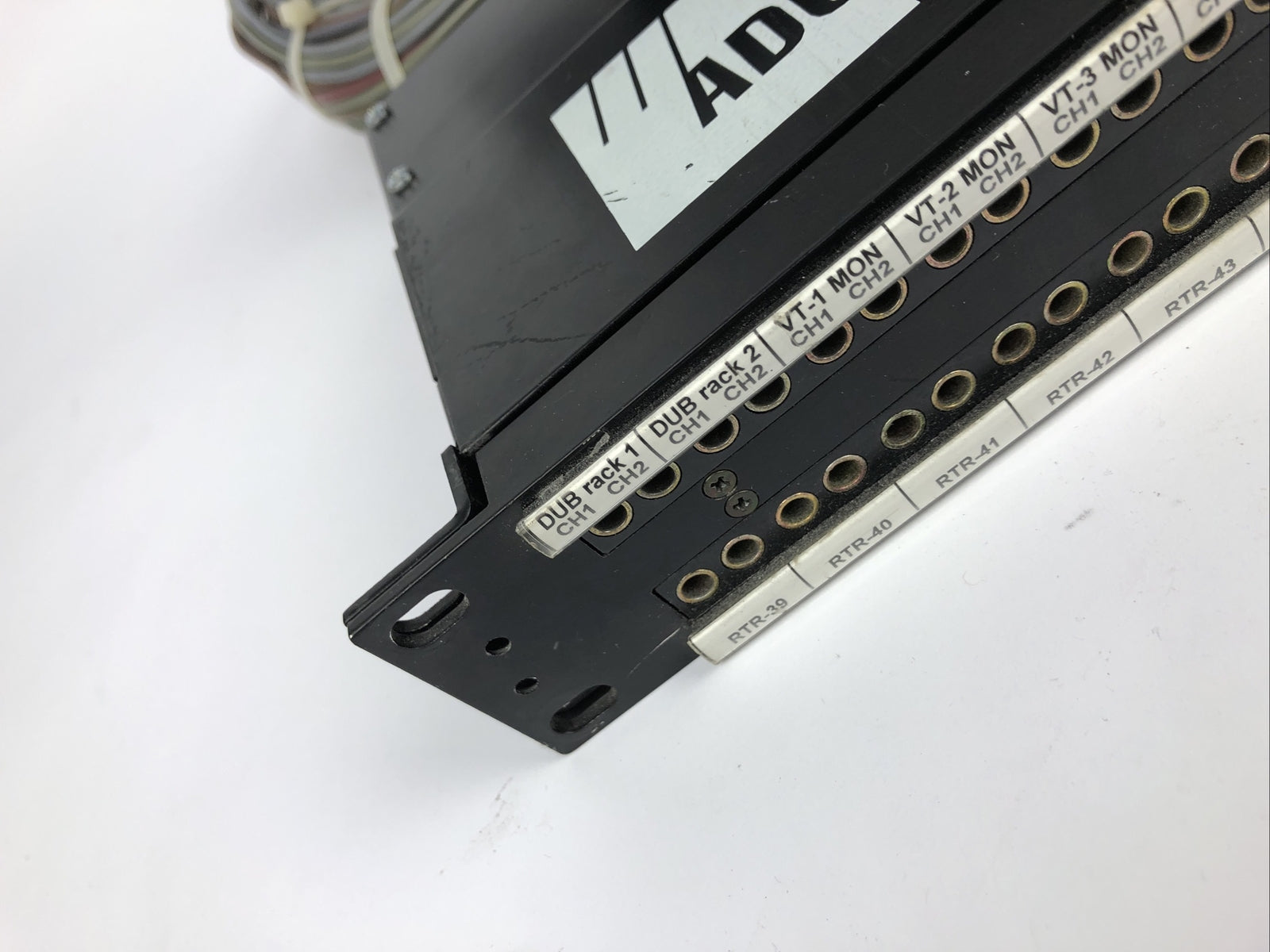 ADC 96 Bantam TT patchbay connected to ADC UP-96NMKII PPC RACKMOUNT PATCHBAY 1